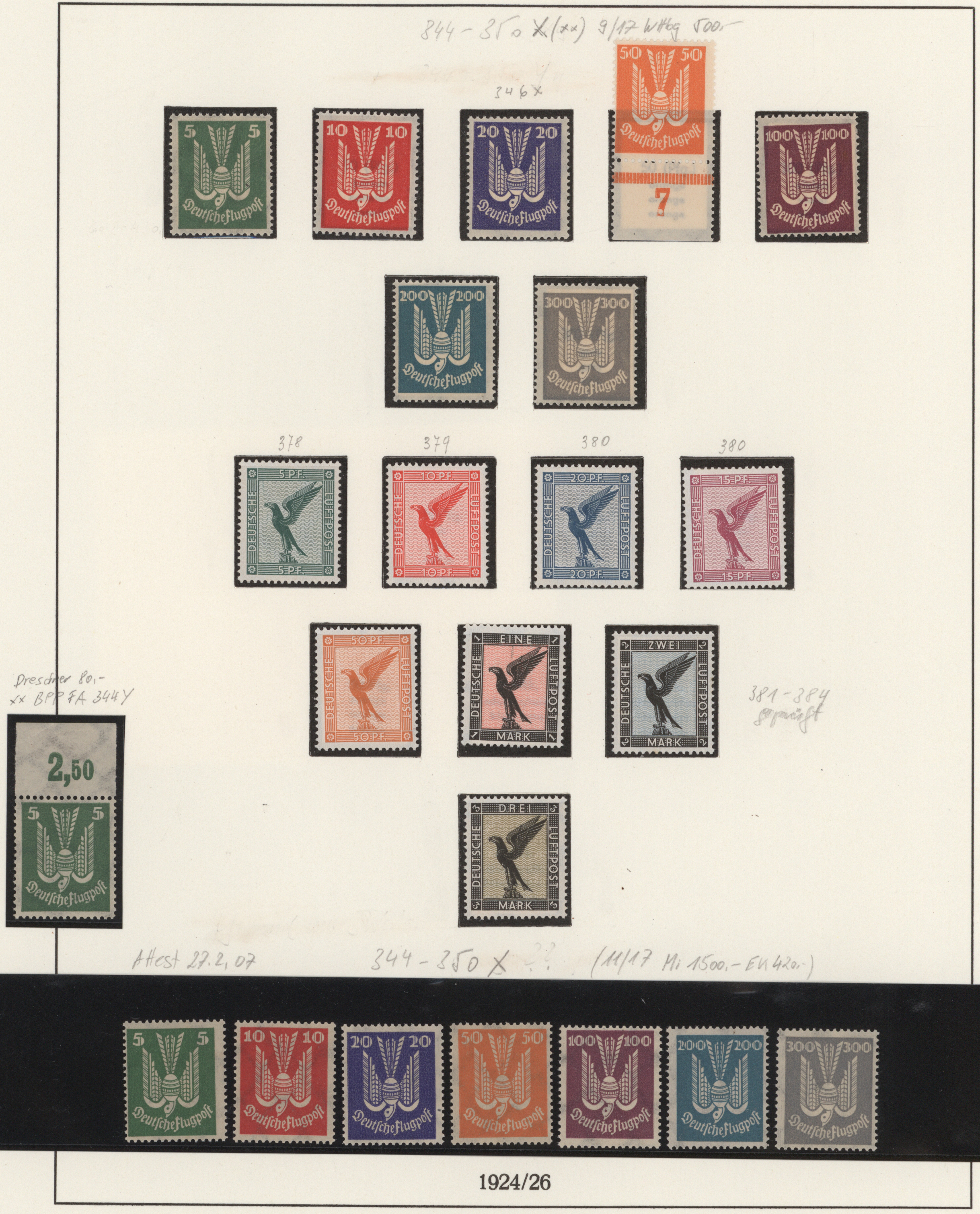 Lot 14124 - Deutsches Reich - Weimar - Auktionshaus Christoph Gärtner GmbH & Co. KG 58th AUCTION - Day 5 Lot 14124 - Deutsches Reich - Weimar - Auktionshaus Christoph Gärtner GmbH & Co. KG 58th AUCTION - Day 5