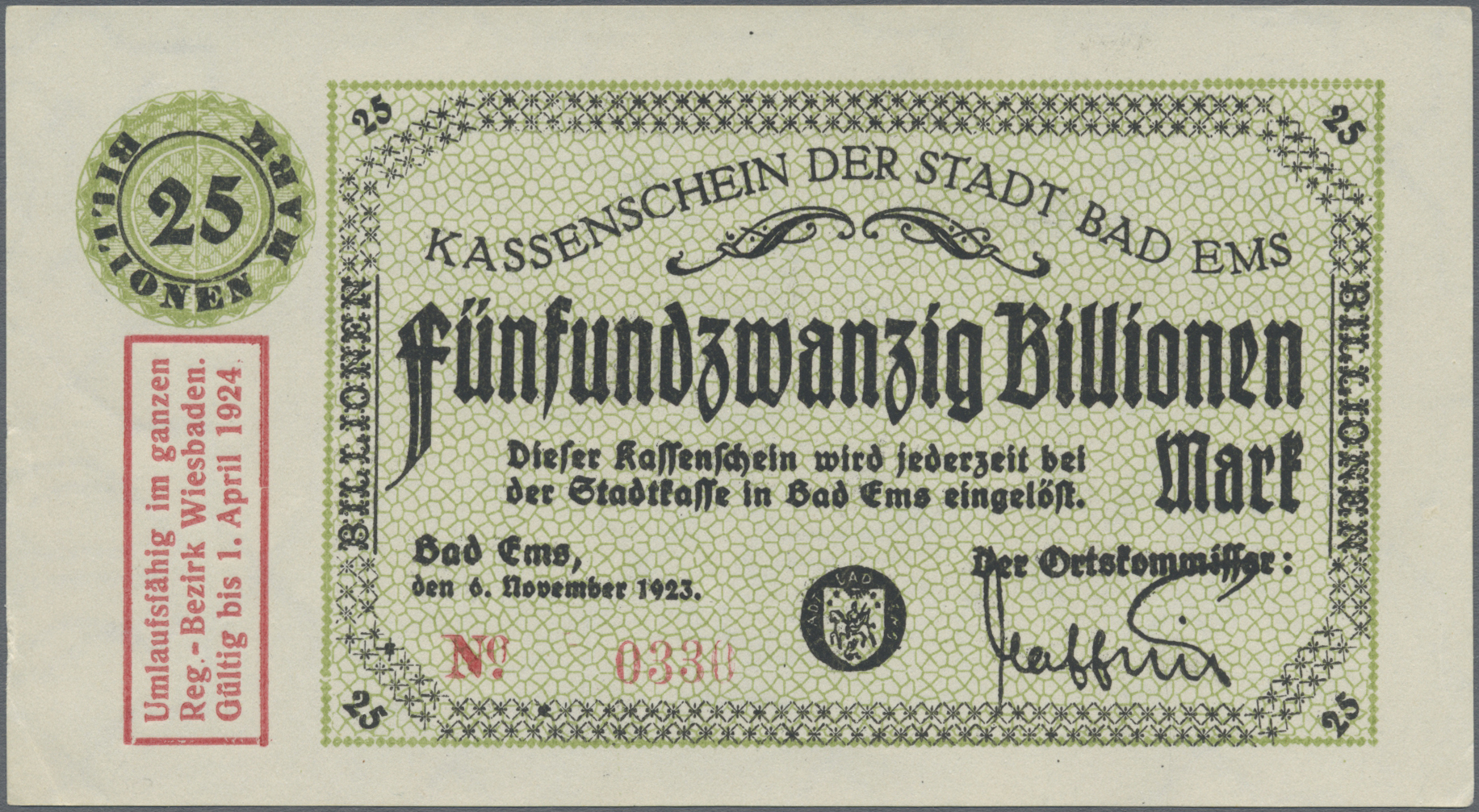 Lot 01841 - Deutschland - Notgeld - Hessen | Banknoten - Auktionshaus Christoph Gärtner GmbH & Co. KG 58th AUCTION - Day 1 Lot 01841 - Deutschland - Notgeld - Hessen | Banknoten - Auktionshaus Christoph Gärtner GmbH & Co. KG 58th AUCTION - Day 1
