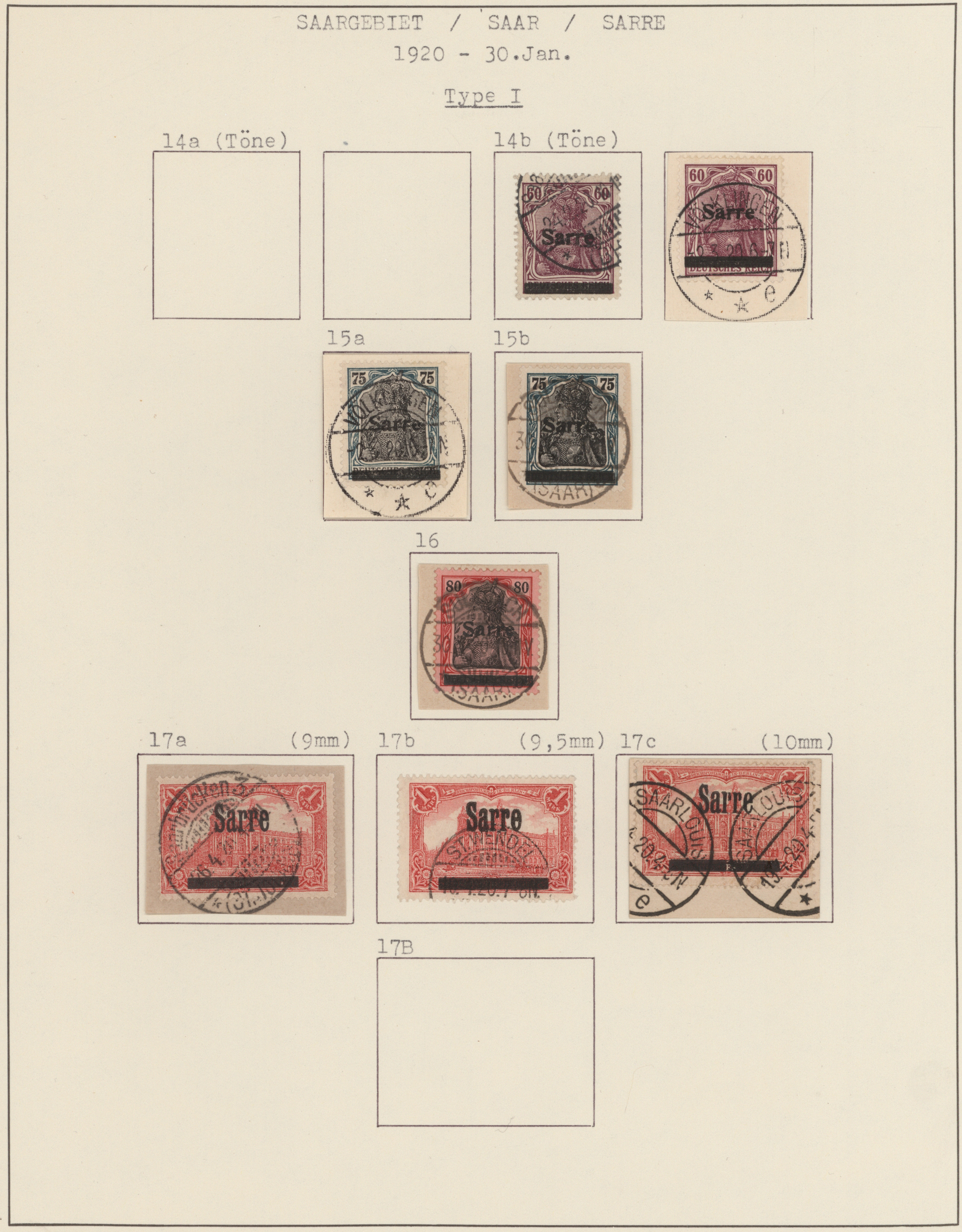 Lot 14516 - Deutsche Abstimmungsgebiete: Saargebiet  -  Auktionshaus Christoph Gärtner GmbH & Co. KG 58th AUCTION - Day 5