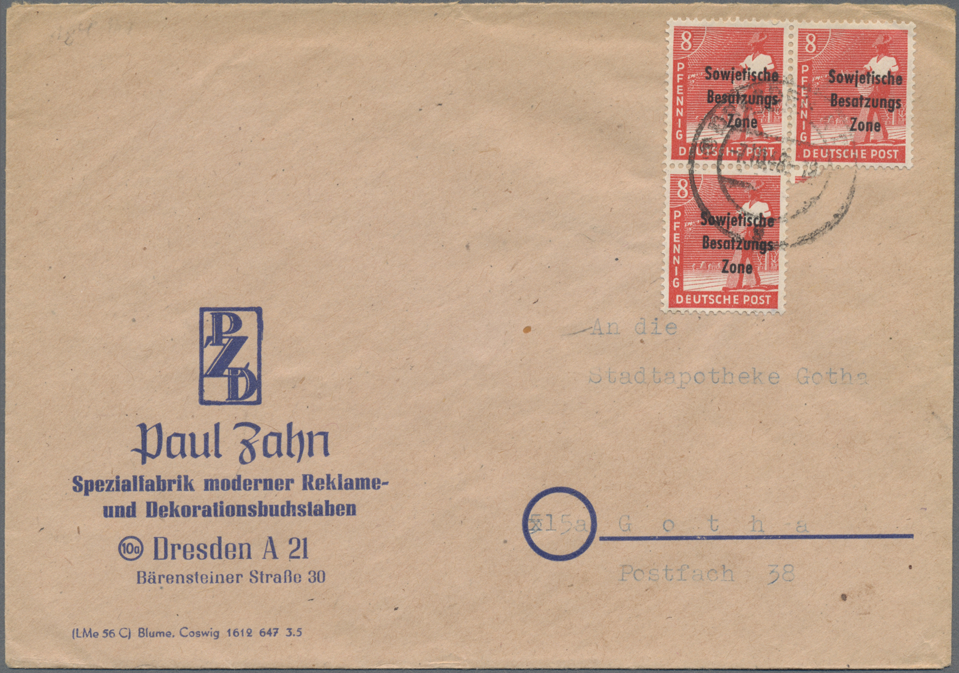 Lot 06454 - Sowjetische Zone - Allgemeine Ausgaben - Auktionshaus Christoph Gärtner GmbH & Co. KG 57th AUCTION - Day 3 Lot 06454 - Sowjetische Zone - Allgemeine Ausgaben - Auktionshaus Christoph Gärtner GmbH & Co. KG 57th AUCTION - Day 3