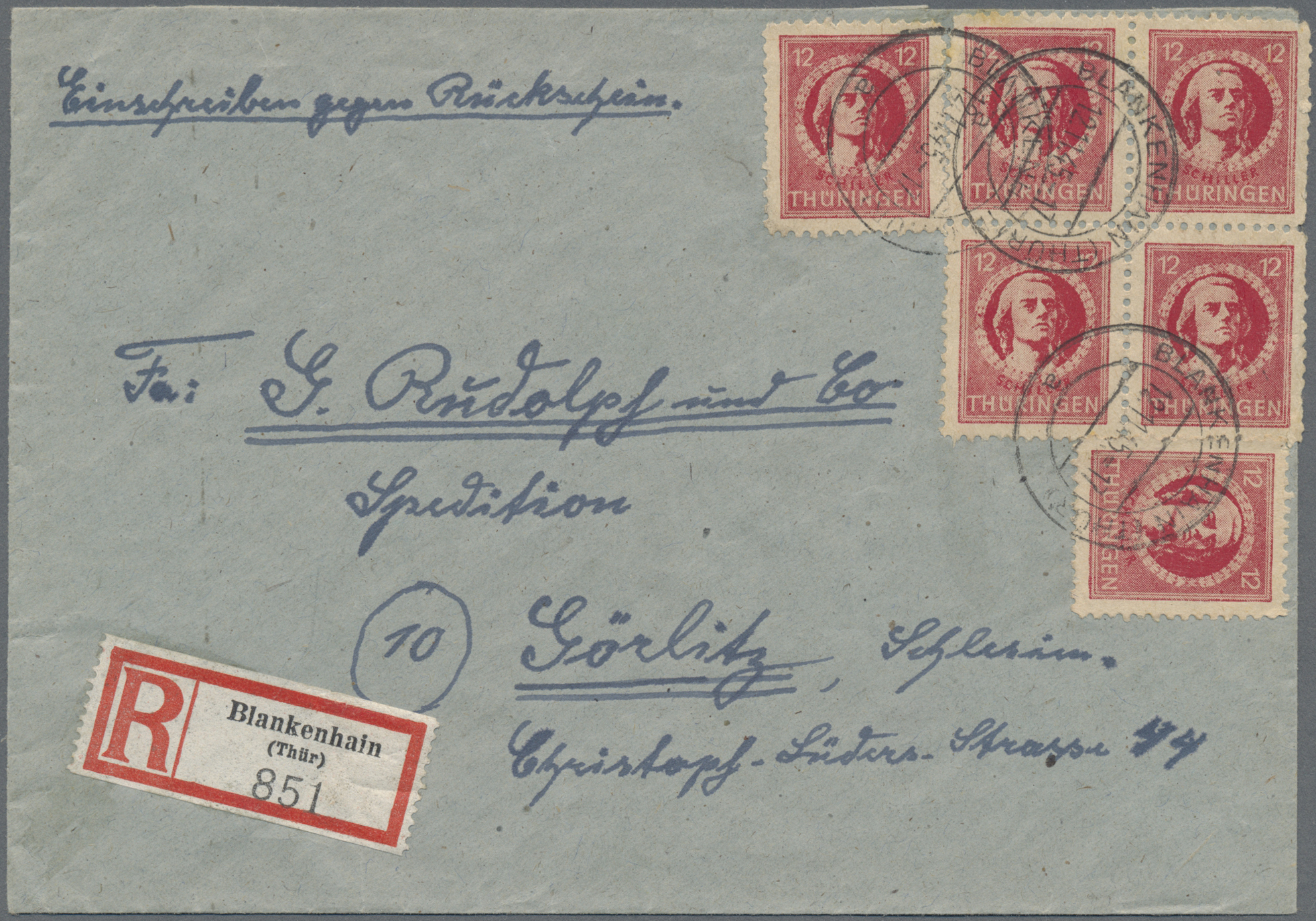 Lot 06257 - Sowjetische Zone - Thüringen - Auktionshaus Christoph Gärtner GmbH & Co. KG 58th AUCTION - Day 2 Lot 06257 - Sowjetische Zone - Thüringen - Auktionshaus Christoph Gärtner GmbH & Co. KG 58th AUCTION - Day 2