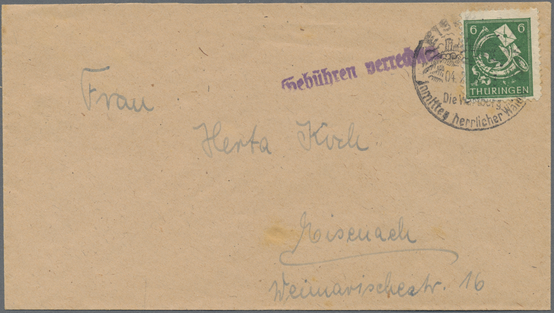 Lot 14840 - Sowjetische Zone - Thüringen - Auktionshaus Christoph Gärtner GmbH & Co. KG 58th AUCTION - Day 5 Lot 14840 - Sowjetische Zone - Thüringen - Auktionshaus Christoph Gärtner GmbH & Co. KG 58th AUCTION - Day 5
