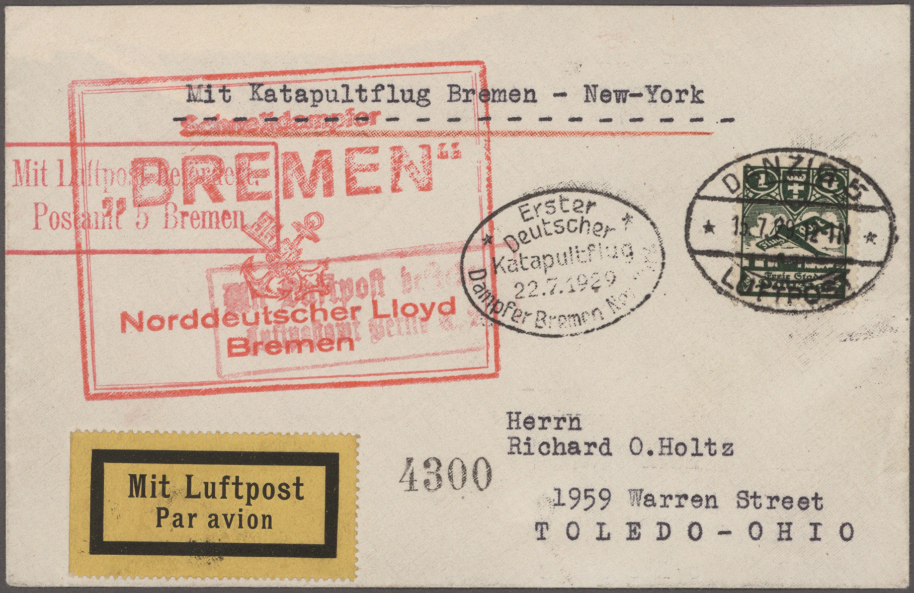 Lot 11510 - flugpost deutschland - Auktionshaus Christoph Gärtner GmbH & Co. KG 58th AUCTION - Day 4 Lot 11510 - flugpost deutschland - Auktionshaus Christoph Gärtner GmbH & Co. KG 58th AUCTION - Day 4