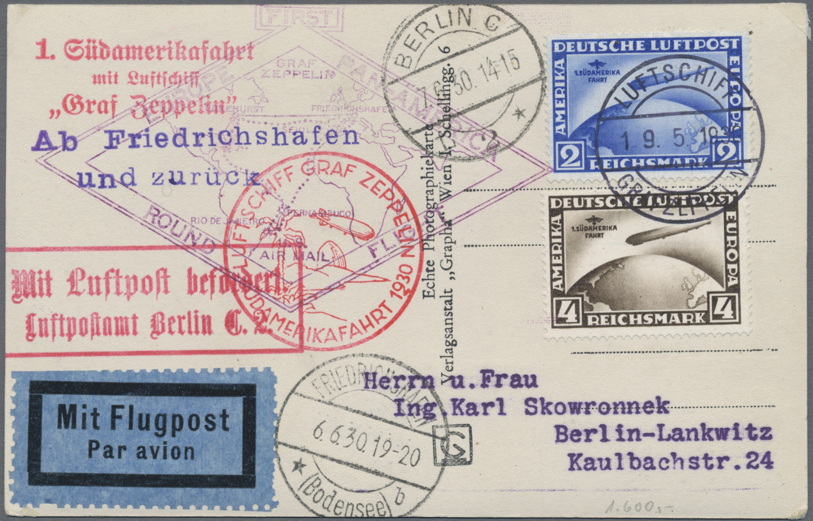 Lot 08051 - zeppelinpost übersee  -  Auktionshaus Christoph Gärtner GmbH & Co. KG 56th AUCTION - Day 4