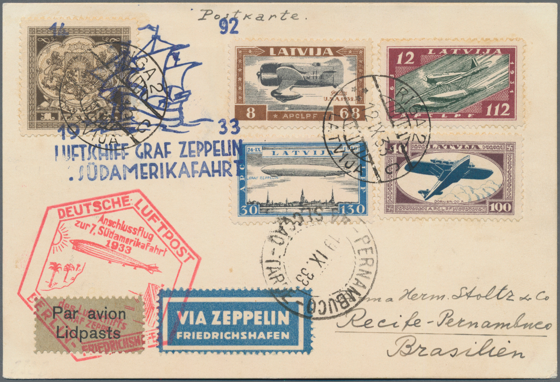 Lot 03284 - zeppelinpost europa - Auktionshaus Christoph Gärtner GmbH & Co. KG 55th AUCTION - Day 2 Lot 03284 - zeppelinpost europa - Auktionshaus Christoph Gärtner GmbH & Co. KG 55th AUCTION - Day 2
