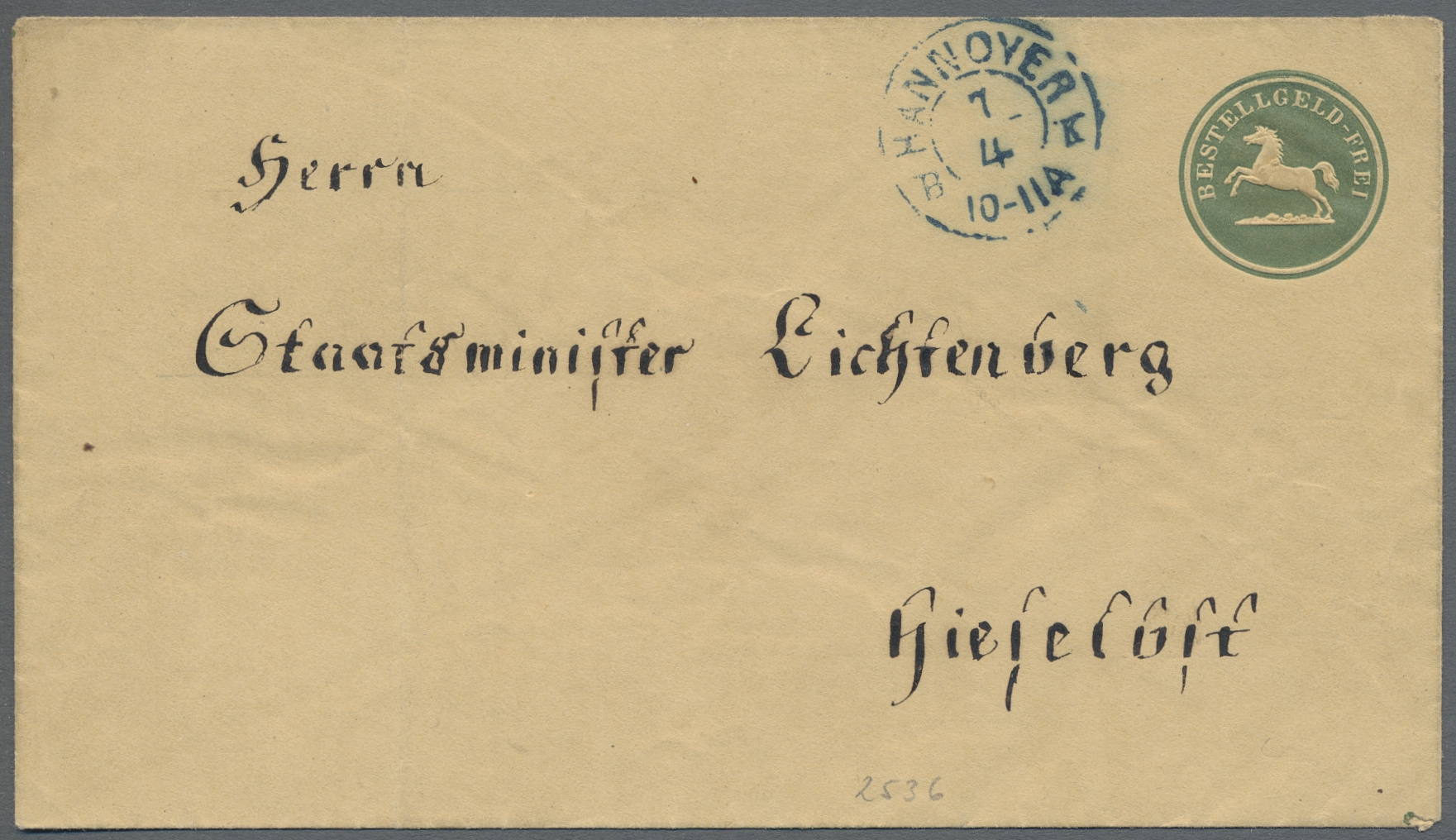 Lot 384 - Hannover - Ganzsachen  -  Auktionshaus Edgar Mohrmann & Co. Internat. Briefmarken-Auktionen GmhH Auction #211  