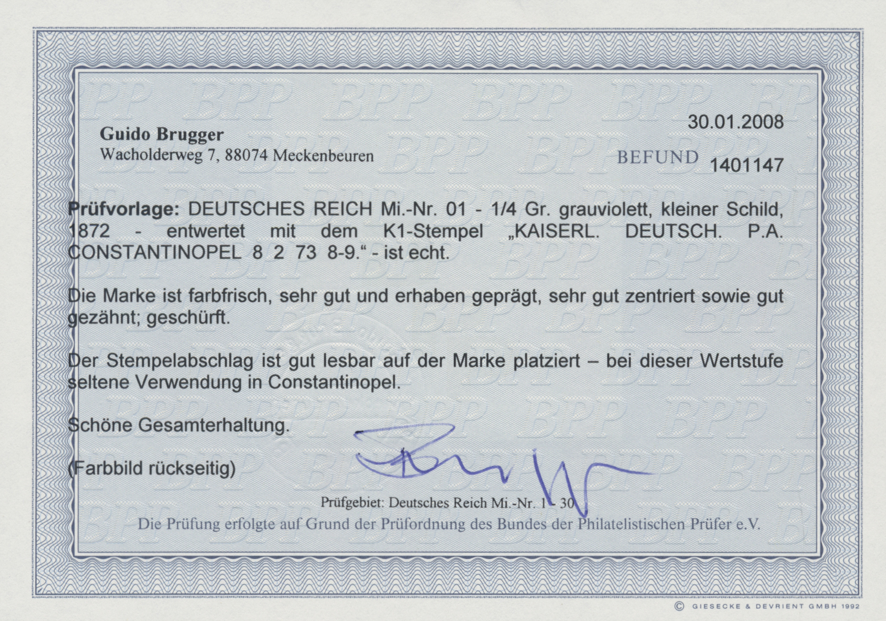 Lot 05165 - deutsche post in der türkei - vorläufer  -  Auktionshaus Christoph Gärtner GmbH & Co. KG 56th AUCTION - Day 3