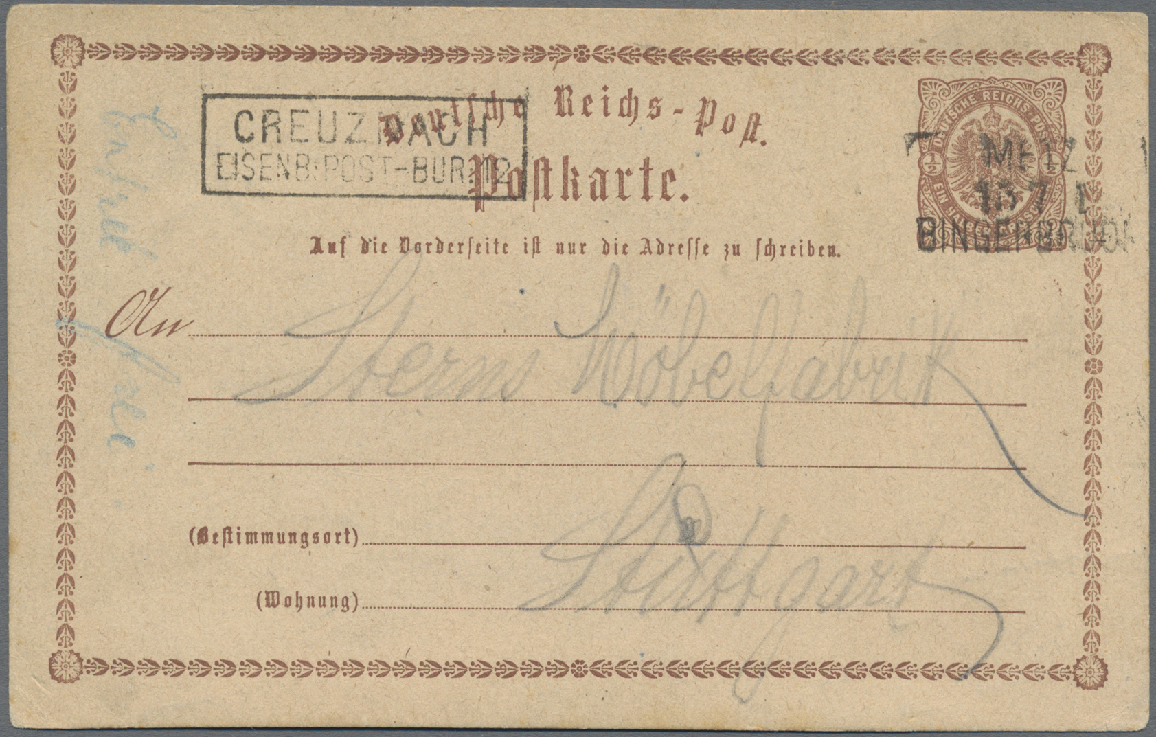 Lot 05500 - deutsches reich - bahnpost - Auktionshaus Christoph Gärtner GmbH & Co. KG 57th AUCTION - Day 3 Lot 05500 - deutsches reich - bahnpost - Auktionshaus Christoph Gärtner GmbH & Co. KG 57th AUCTION - Day 3