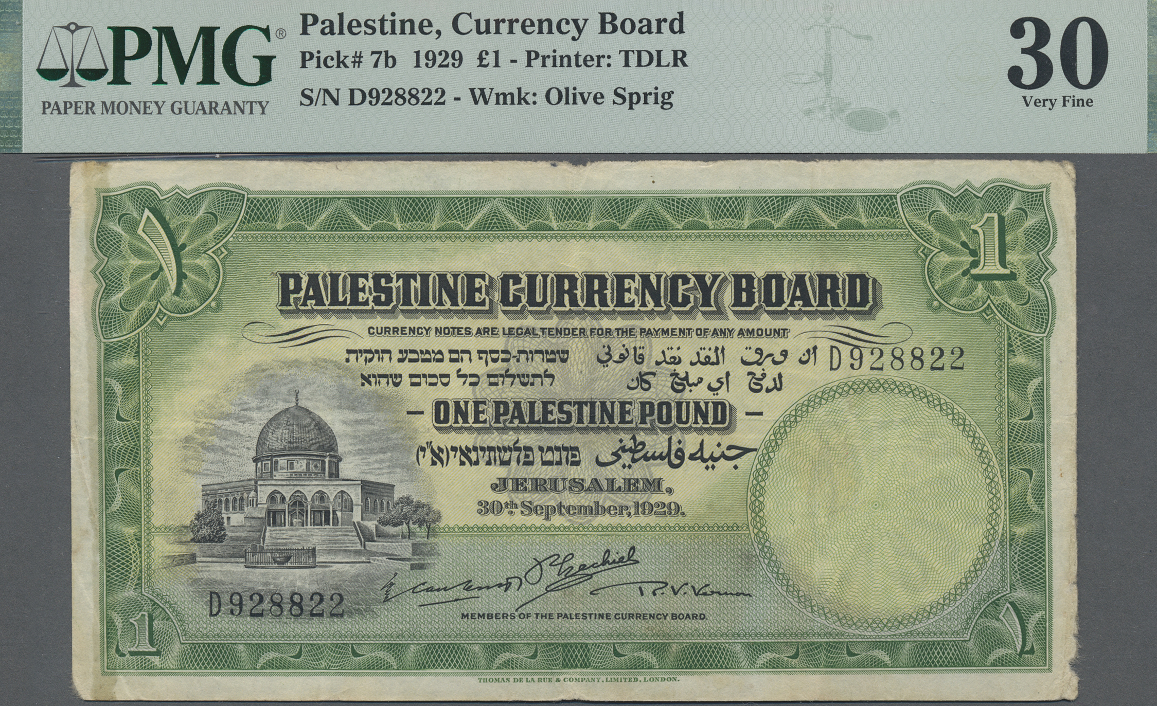 Lot 01612 - Palestine / Palästina | Banknoten - Auktionshaus Christoph Gärtner GmbH & Co. KG 58th AUCTION - Day 1 Lot 01612 - Palestine / Palästina | Banknoten - Auktionshaus Christoph Gärtner GmbH & Co. KG 58th AUCTION - Day 1