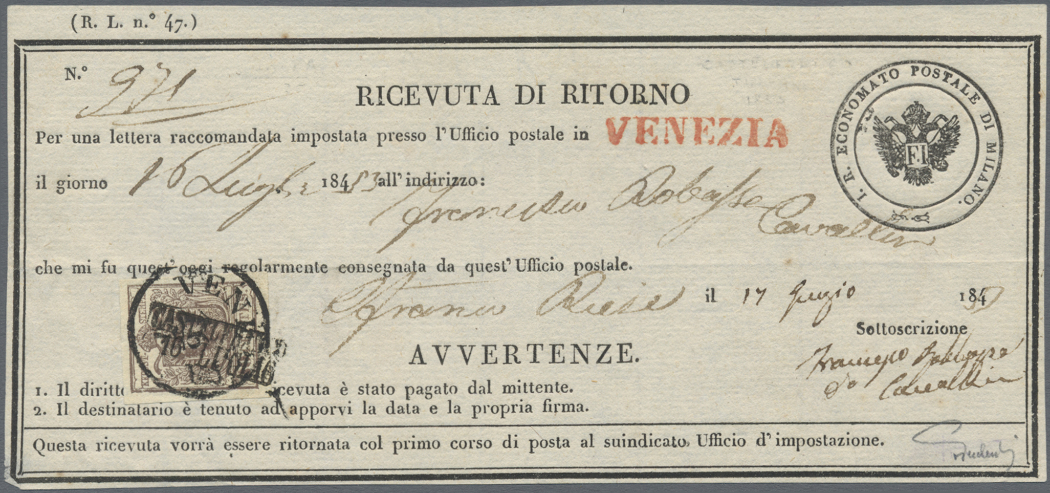 Lot 03377 - Österreich - Lombardei und Venetien - Auktionshaus Christoph Gärtner GmbH & Co. KG 58th AUCTION - Day 2 Lot 03377 - Österreich - Lombardei und Venetien - Auktionshaus Christoph Gärtner GmbH & Co. KG 58th AUCTION - Day 2