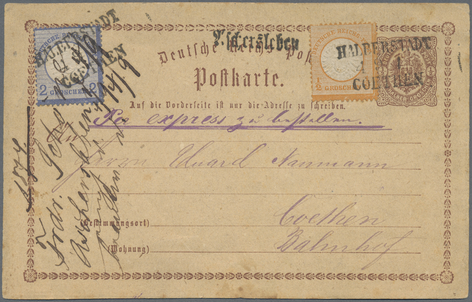 Lot 05484 - deutsches reich - bahnpost - Auktionshaus Christoph Gärtner GmbH & Co. KG 57th AUCTION - Day 3 Lot 05484 - deutsches reich - bahnpost - Auktionshaus Christoph Gärtner GmbH & Co. KG 57th AUCTION - Day 3