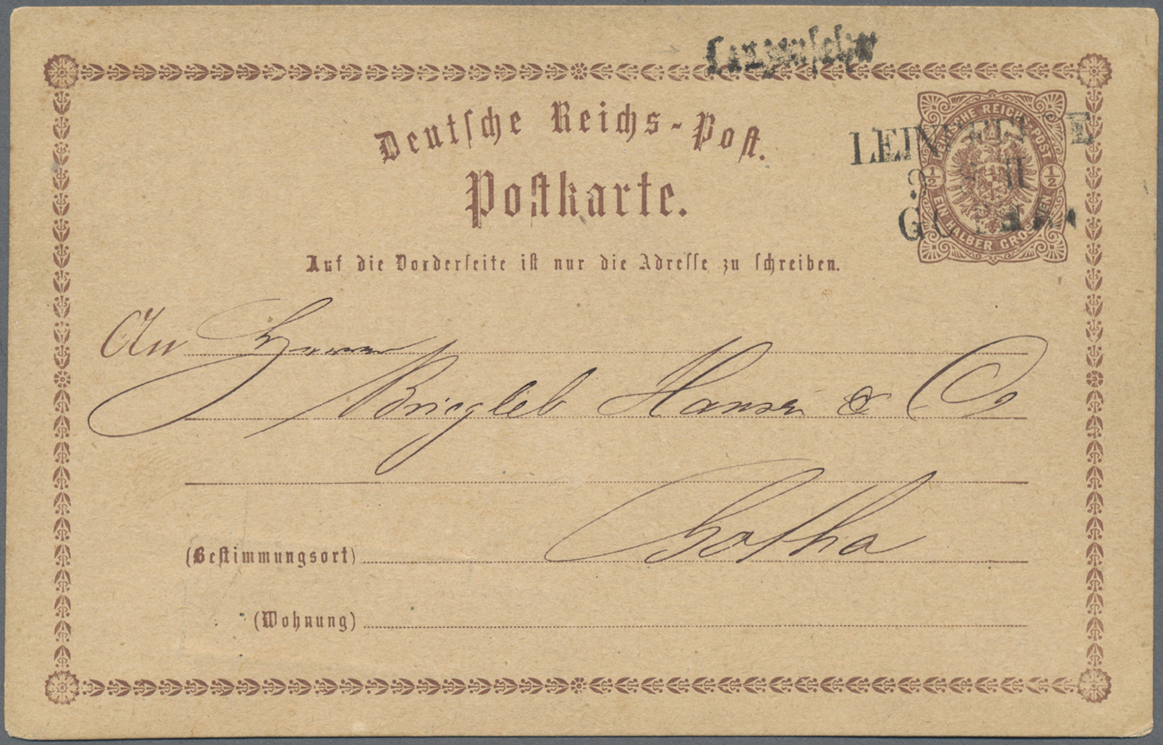 Lot 05493 - deutsches reich - bahnpost - Auktionshaus Christoph Gärtner GmbH & Co. KG 57th AUCTION - Day 3 Lot 05493 - deutsches reich - bahnpost - Auktionshaus Christoph Gärtner GmbH & Co. KG 57th AUCTION - Day 3