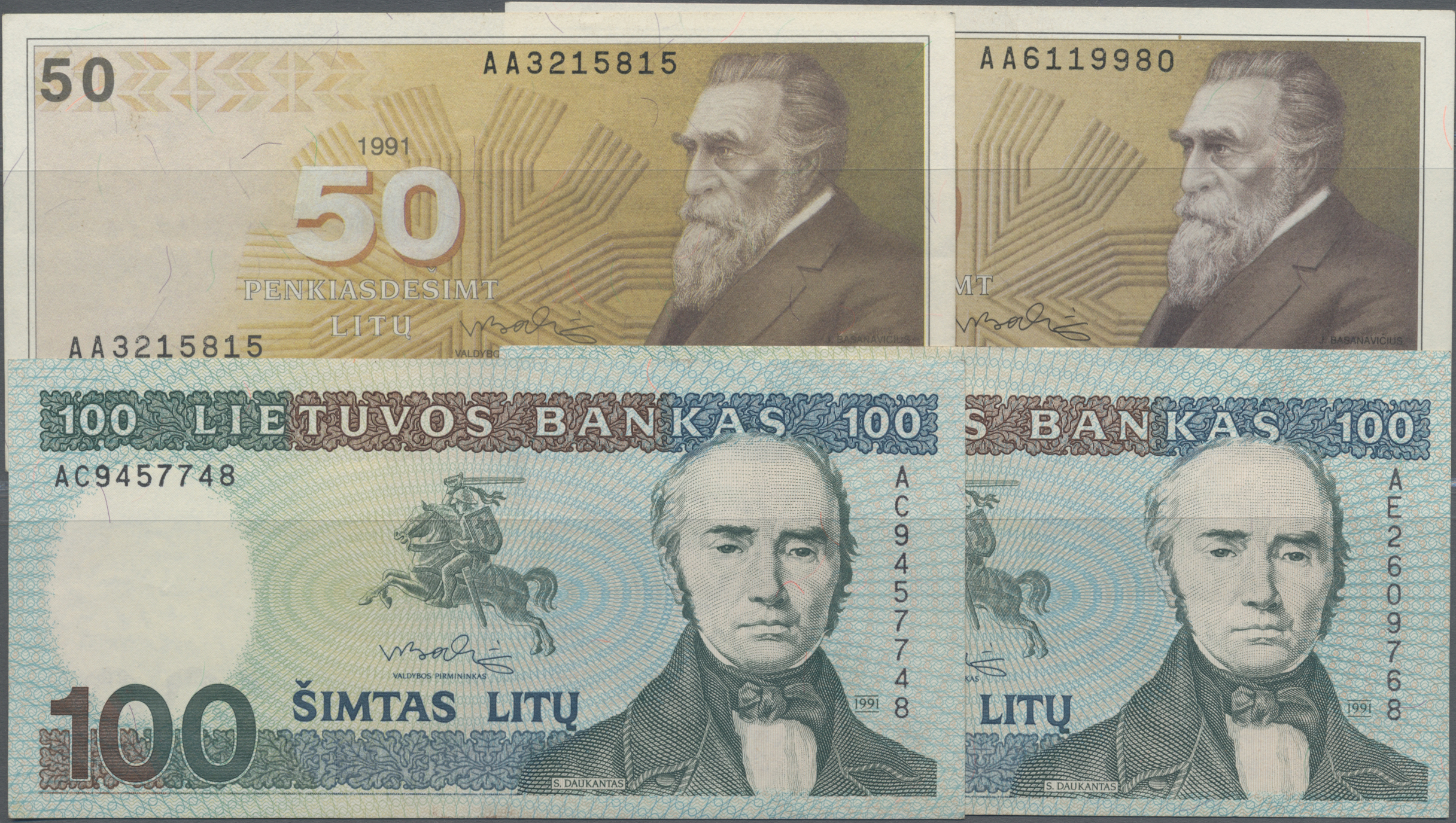 Lot 00435 - Lithuania / Litauen | Banknoten - Auktionshaus Christoph Gärtner GmbH & Co. KG 56th AUCTION - Day 1 Lot 00435 - Lithuania / Litauen | Banknoten - Auktionshaus Christoph Gärtner GmbH & Co. KG 56th AUCTION - Day 1