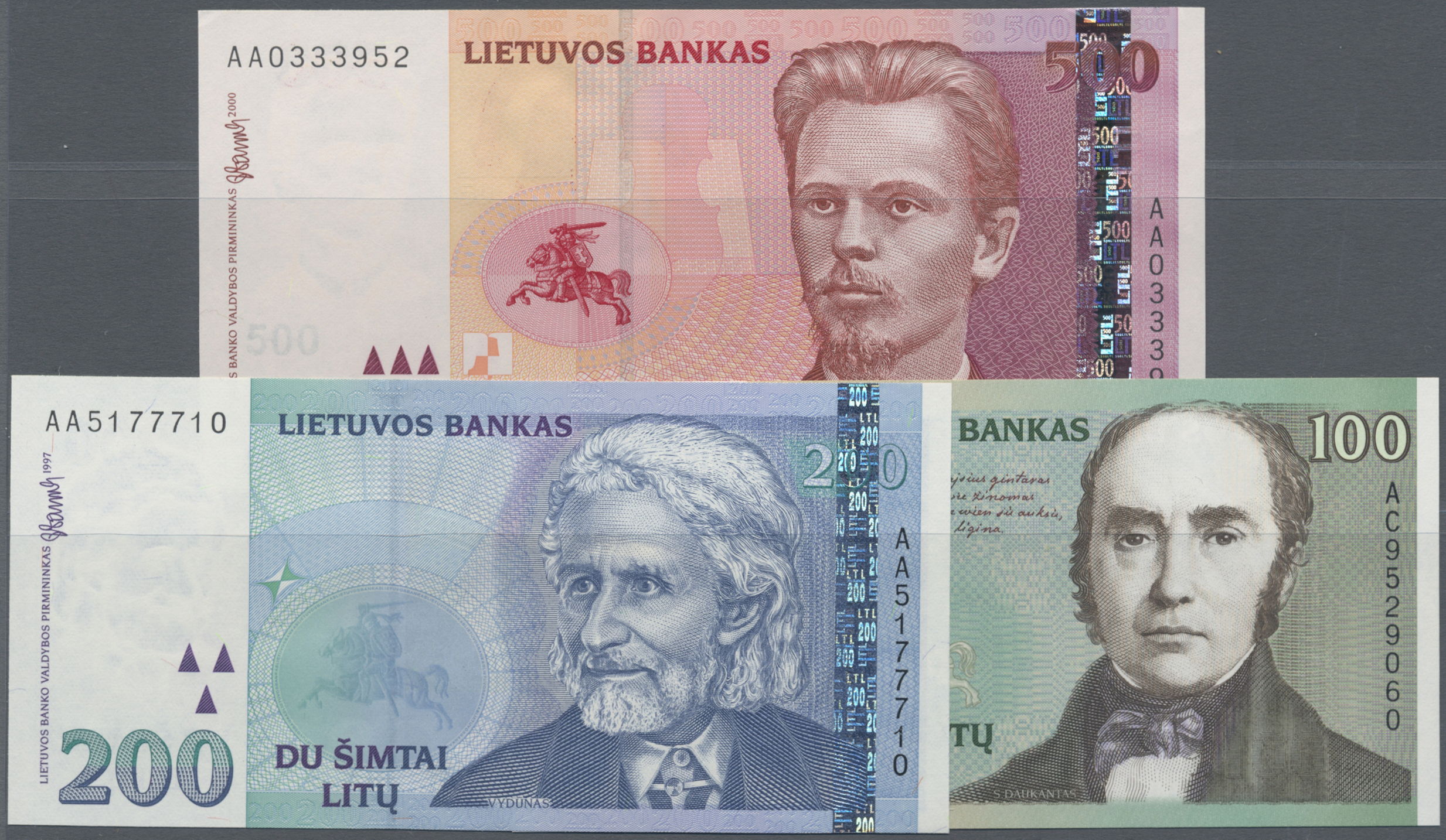 Lot 00442 - Lithuania / Litauen | Banknoten - Auktionshaus Christoph Gärtner GmbH & Co. KG 56th AUCTION - Day 1 Lot 00442 - Lithuania / Litauen | Banknoten - Auktionshaus Christoph Gärtner GmbH & Co. KG 56th AUCTION - Day 1