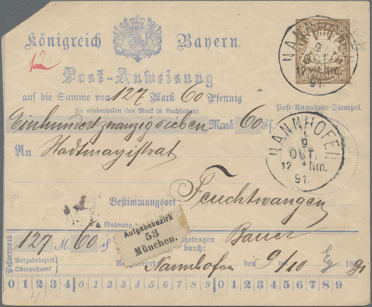 Lot 04193 - bayern - ganzsachen - Auktionshaus Christoph Gärtner GmbH & Co. KG 58th AUCTION - Day 2 Lot 04193 - bayern - ganzsachen - Auktionshaus Christoph Gärtner GmbH & Co. KG 58th AUCTION - Day 2