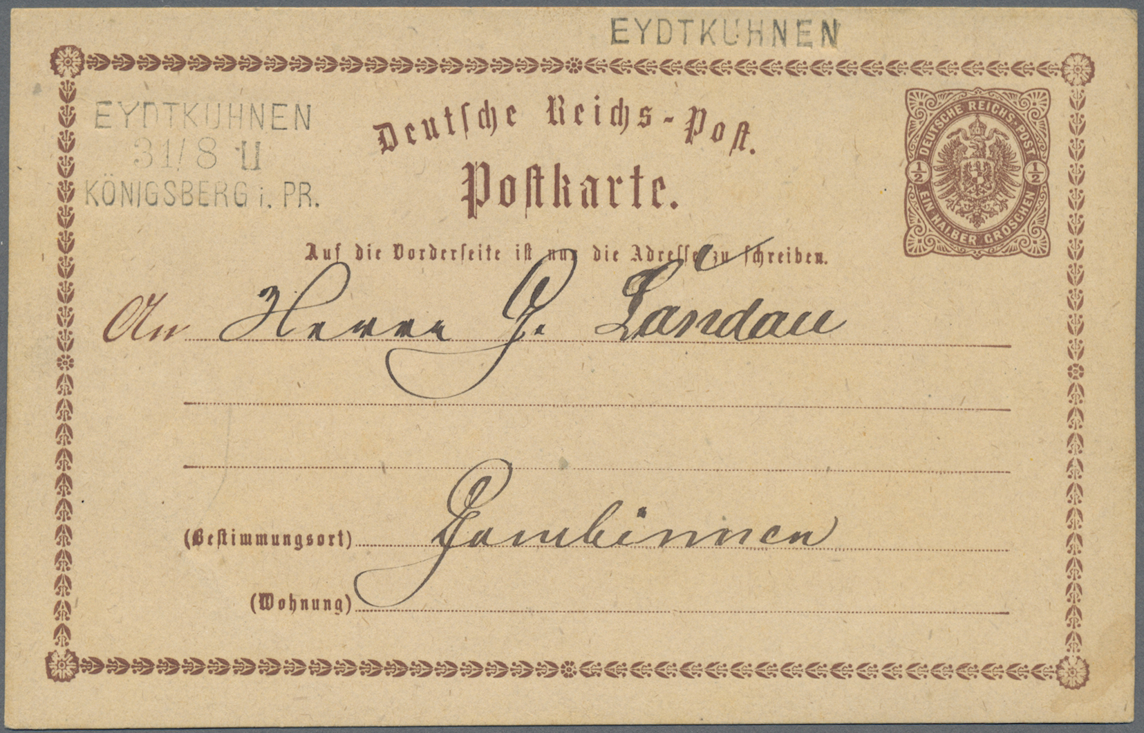 Lot 05451 - deutsches reich - bahnpost - Auktionshaus Christoph Gärtner GmbH & Co. KG 57th AUCTION - Day 3 Lot 05451 - deutsches reich - bahnpost - Auktionshaus Christoph Gärtner GmbH & Co. KG 57th AUCTION - Day 3