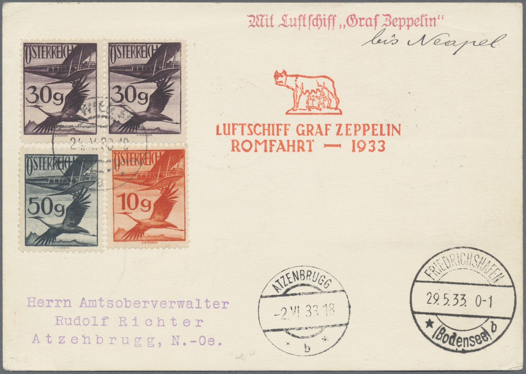 Lot 03164 - zeppelinpost europa - Auktionshaus Christoph Gärtner GmbH & Co. KG 57th AUCTION - Day 2 Lot 03164 - zeppelinpost europa - Auktionshaus Christoph Gärtner GmbH & Co. KG 57th AUCTION - Day 2