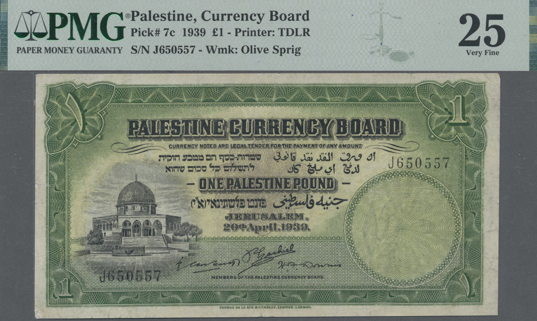Lot 00474 - Palestine / Palästina | Banknoten  -  Auktionshaus Christoph Gärtner GmbH & Co. KG 56th AUCTION - Day 1