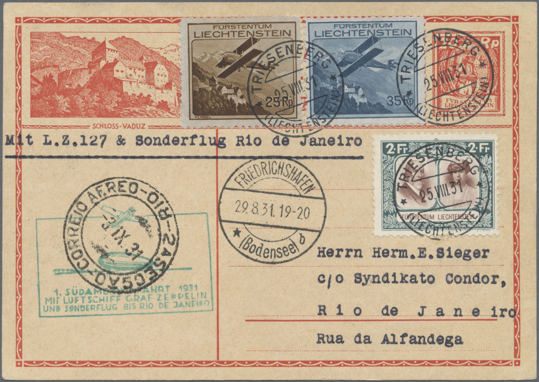 Lot 02300 - zeppelinpost europa - Auktionshaus Christoph Gärtner GmbH & Co. KG 58th AUCTION - Day 2 Lot 02300 - zeppelinpost europa - Auktionshaus Christoph Gärtner GmbH & Co. KG 58th AUCTION - Day 2
