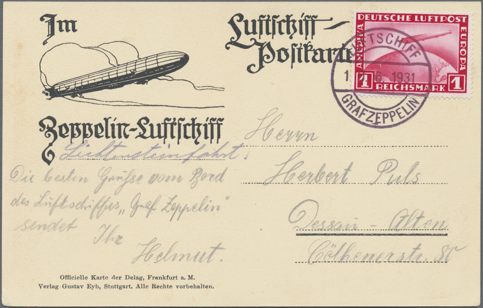 Lot 02296 - zeppelinpost europa  -  Auktionshaus Christoph Gärtner GmbH & Co. KG 58th AUCTION - Day 2