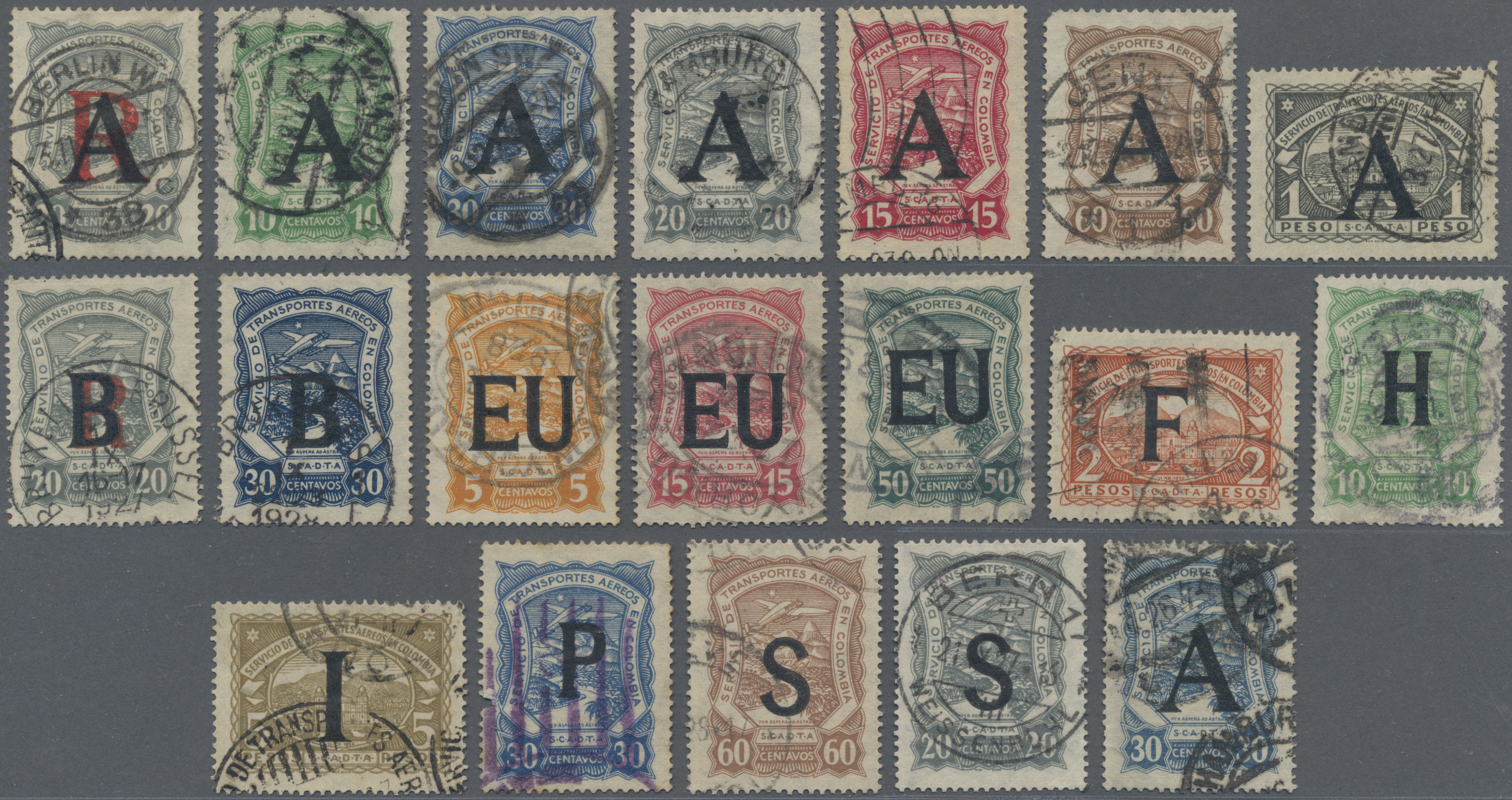 Lot 03132 - SCADTA - Länder-Aufdrucke - Auktionshaus Christoph Gärtner GmbH & Co. KG 55th AUCTION - Day 2 Lot 03132 - SCADTA - Länder-Aufdrucke - Auktionshaus Christoph Gärtner GmbH & Co. KG 55th AUCTION - Day 2