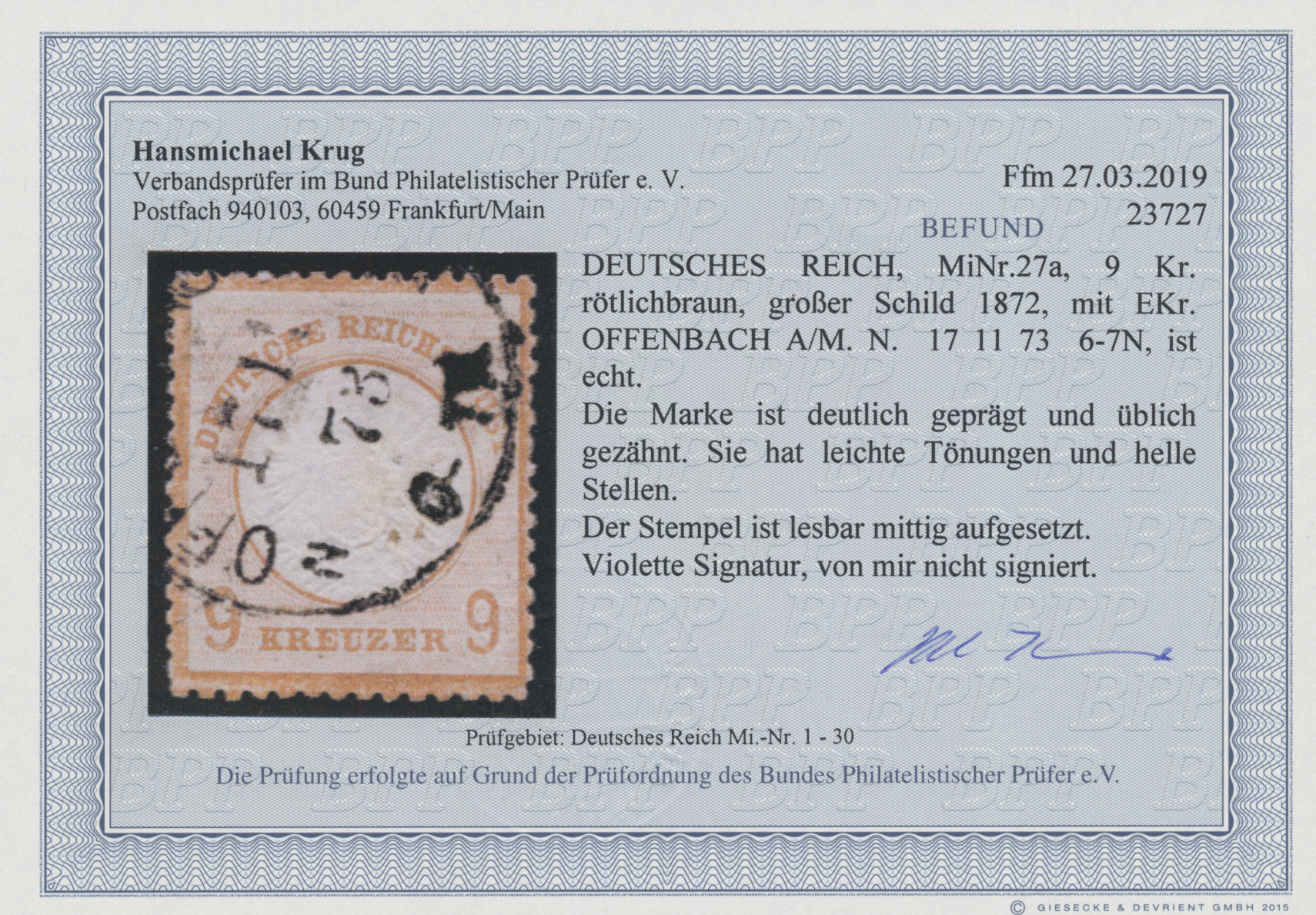 Lot 04813 - Deutsches Reich - Brustschild  -  Auktionshaus Christoph Gärtner GmbH & Co. KG 56th AUCTION - Day 3