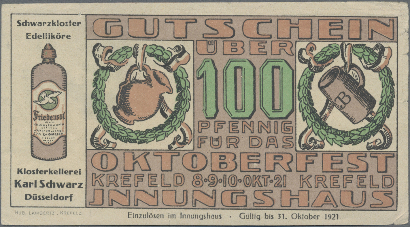 Lot 14705 - Deutschland - Notgeld - Rheinland | Banknoten  -  Auktionshaus Christoph Gärtner GmbH & Co. KG 53rd AUCTION - Day 6 Coins & Banknotes