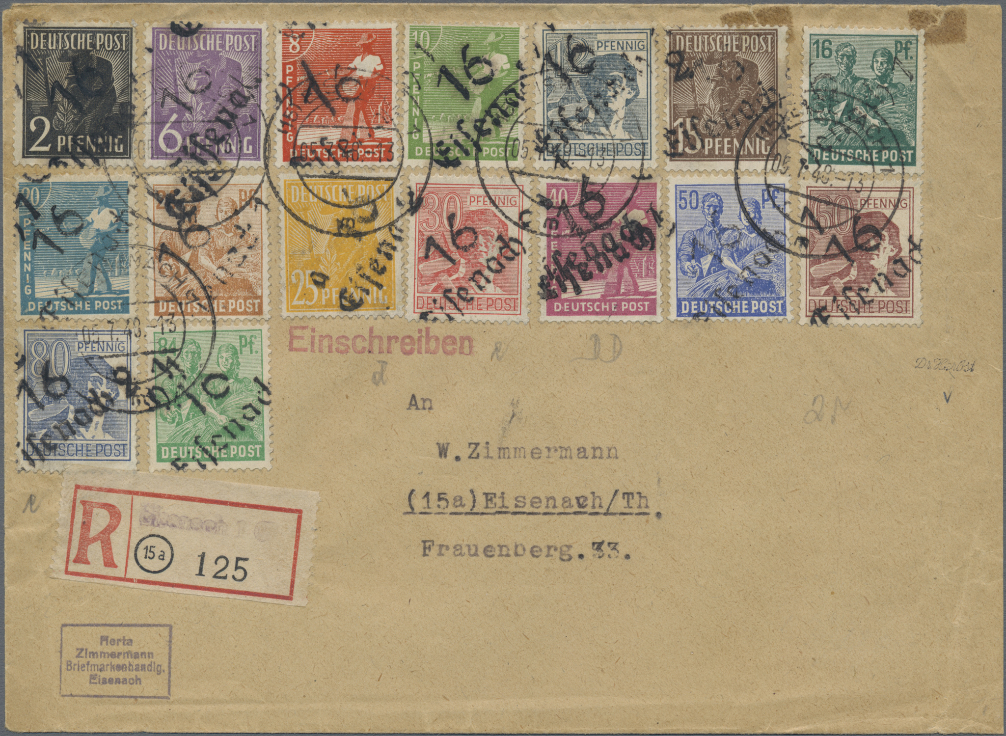 Lot 11391 - Sowjetische Zone - Bezirkshandstempel - III - Bez. 16 (Erfurt)  -  Auktionshaus Christoph Gärtner GmbH & Co. KG 57th AUCTION - Day 5