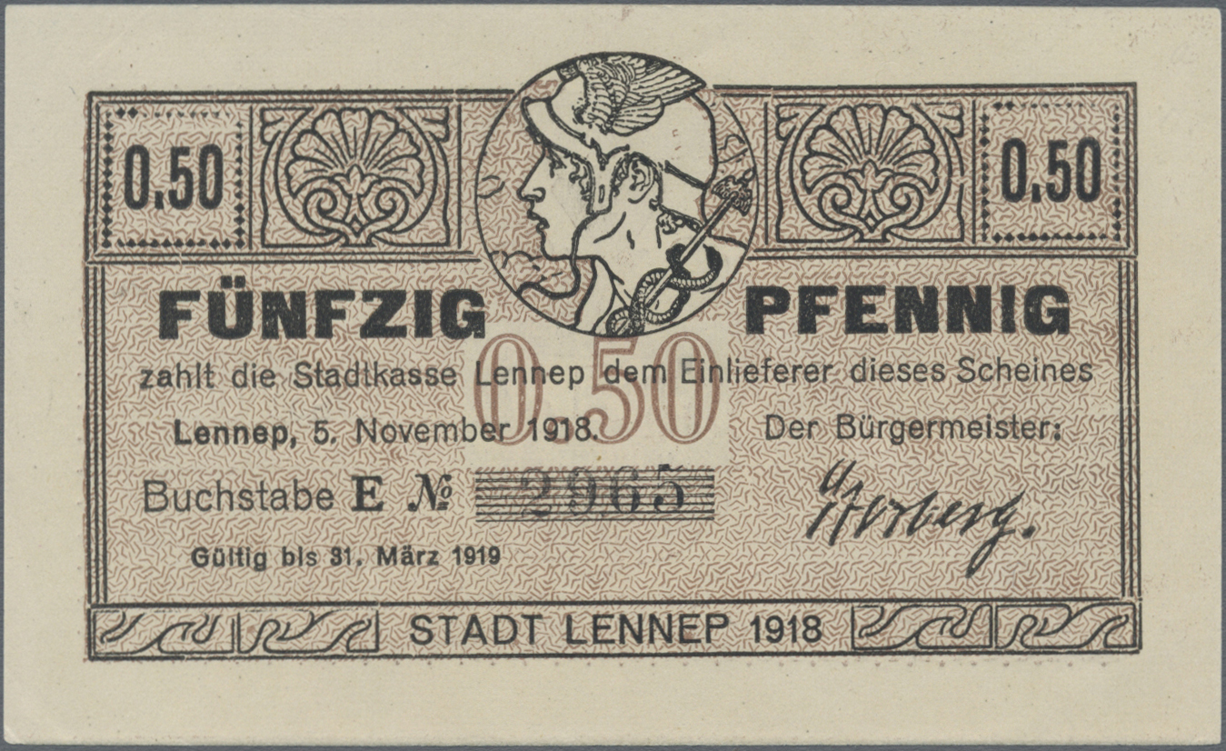 Lot 00758 - Deutschland - Notgeld - Rheinland | Banknoten  -  Auktionshaus Christoph Gärtner GmbH & Co. KG 56th AUCTION - Day 1