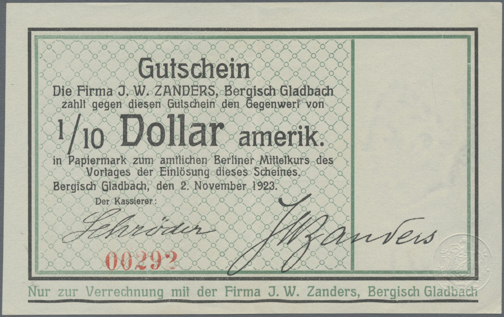 Lot 00738 - Deutschland - Notgeld - Rheinland | Banknoten  -  Auktionshaus Christoph Gärtner GmbH & Co. KG 56th AUCTION - Day 1