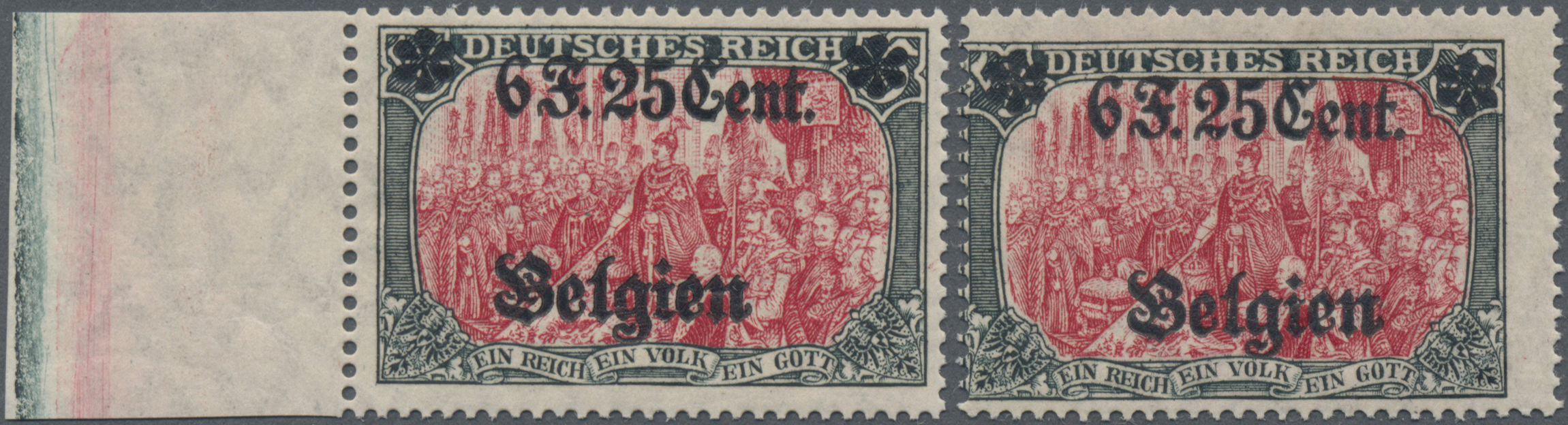 Stamp Auction Deutsche Besetzung I Wk Landespost In Belgien