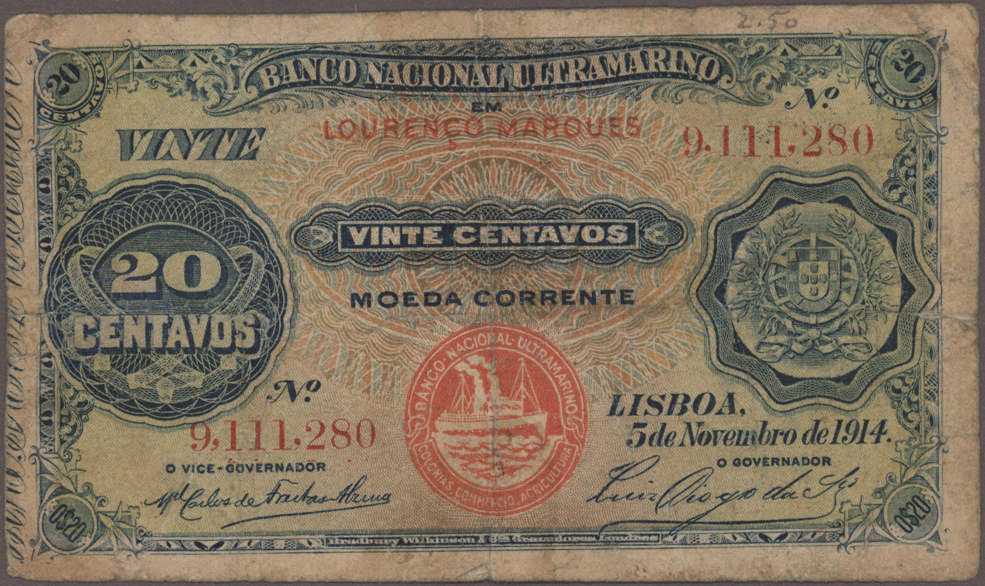 Lot 01546 - Mozambique | Banknoten - Auktionshaus Christoph Gärtner GmbH & Co. KG 58th AUCTION - Day 1 Lot 01546 - Mozambique | Banknoten - Auktionshaus Christoph Gärtner GmbH & Co. KG 58th AUCTION - Day 1