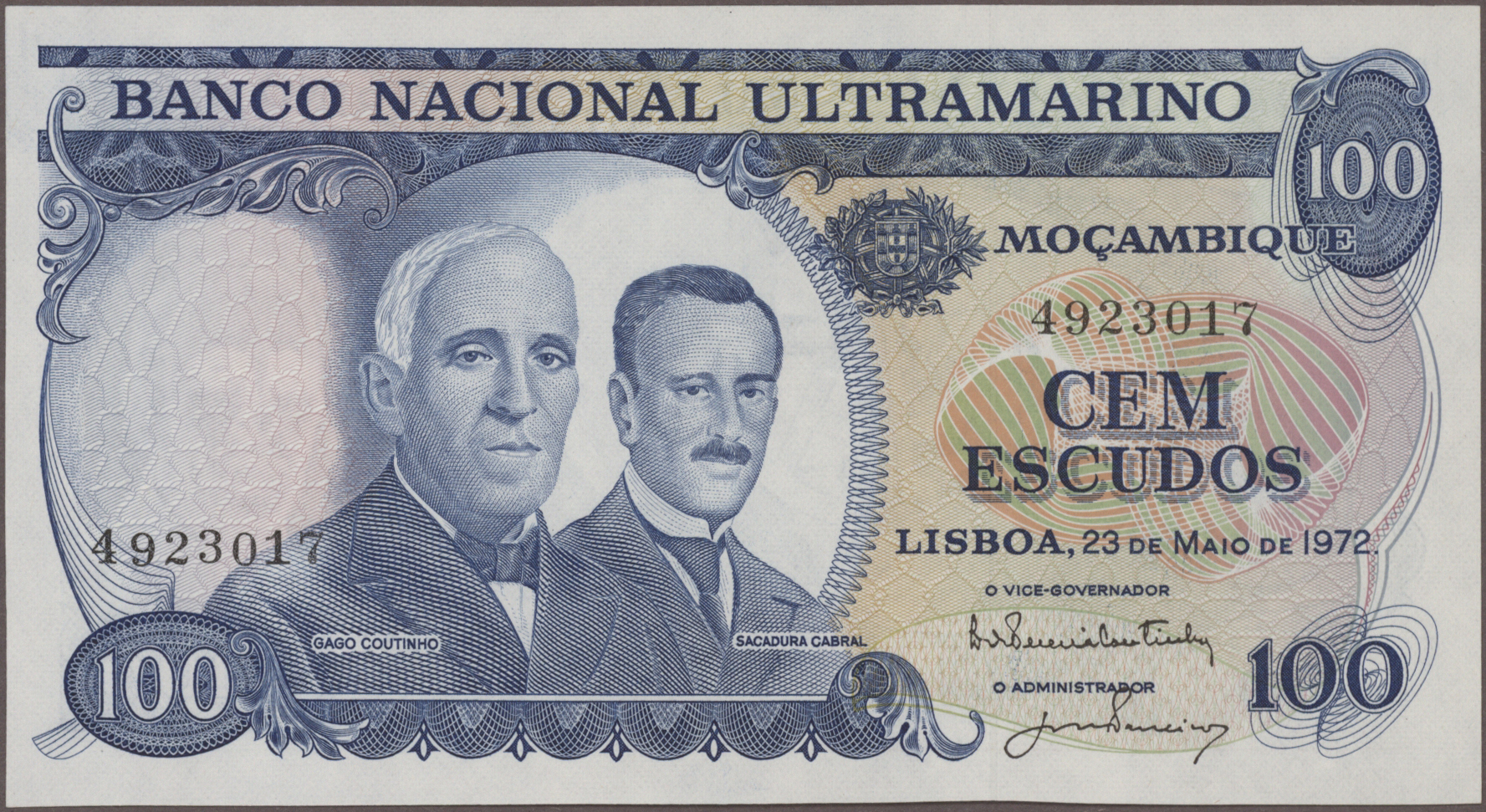 Lot 01547 - Mozambique | Banknoten - Auktionshaus Christoph Gärtner GmbH & Co. KG 58th AUCTION - Day 1 Lot 01547 - Mozambique | Banknoten - Auktionshaus Christoph Gärtner GmbH & Co. KG 58th AUCTION - Day 1