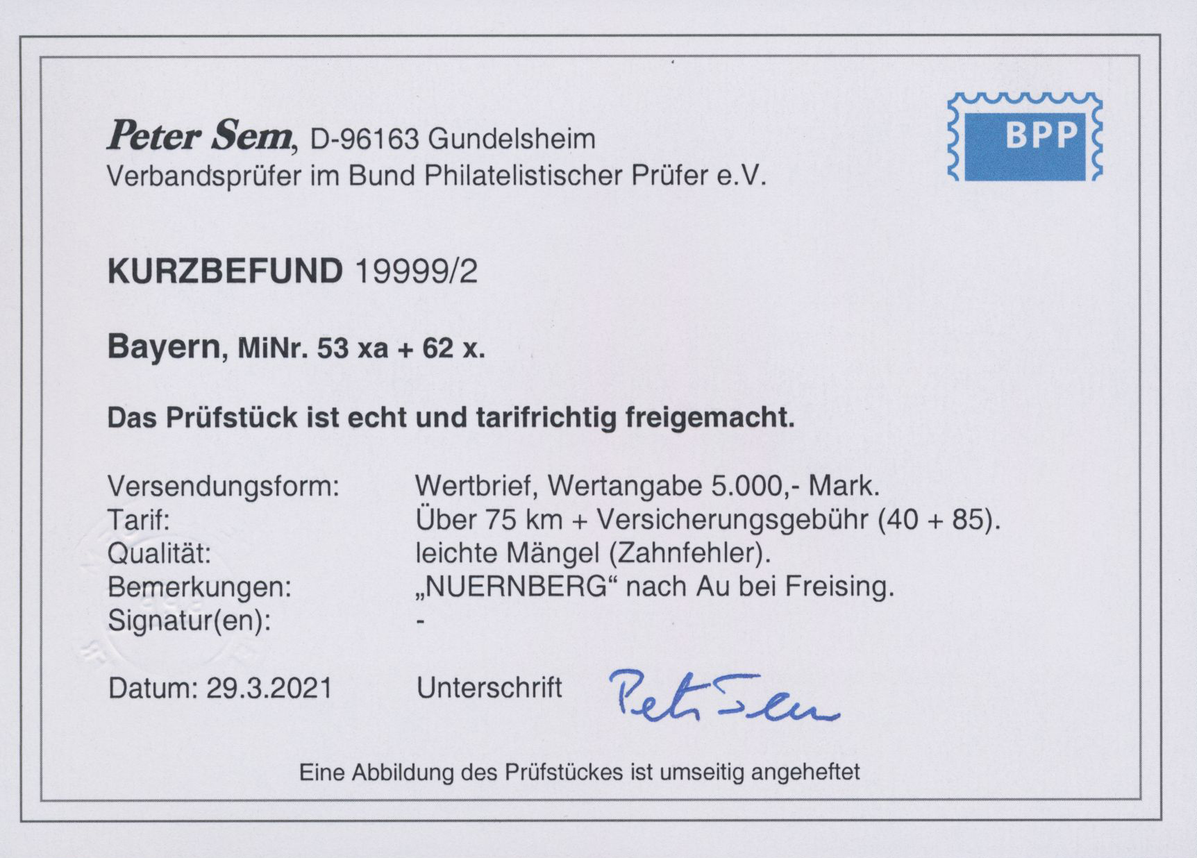 Lot 02776 - Bayern - Marken und Briefe  -  Auktionshaus Christoph Gärtner GmbH & Co. KG 53rd AUCTION - Day 3 Germany