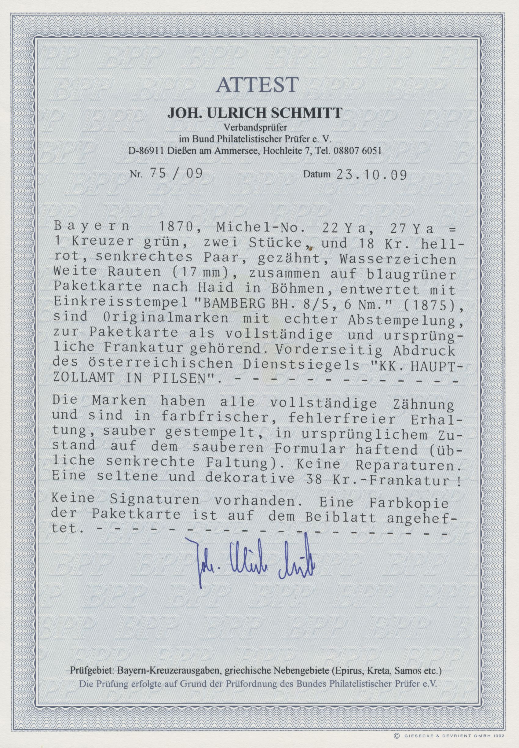 Lot 02766 - Bayern - Marken und Briefe  -  Auktionshaus Christoph Gärtner GmbH & Co. KG 53rd AUCTION - Day 3 Germany