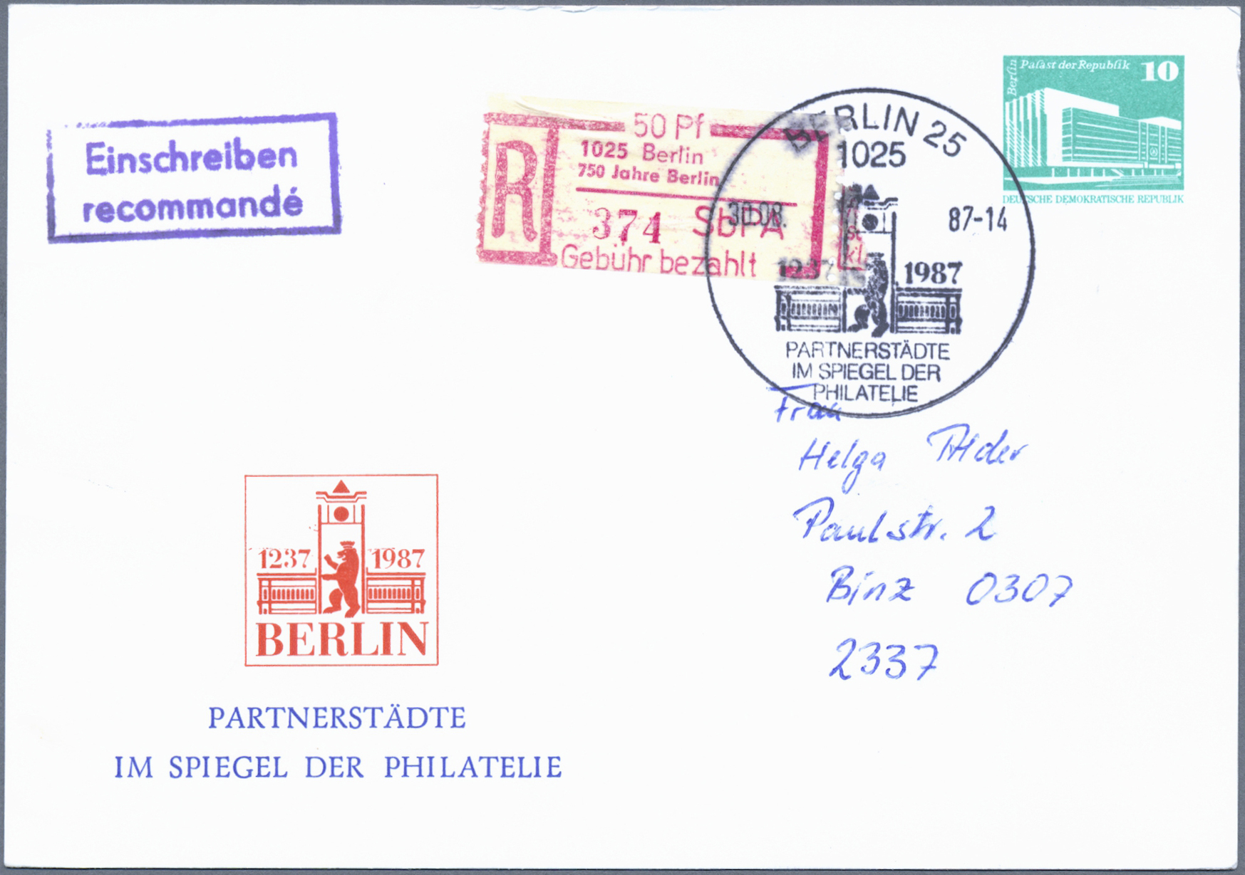 Lot 11522 - DDR - Privatganzsachen - Auktionshaus Christoph Gärtner GmbH & Co. KG 57th AUCTION - Day 5 Lot 11522 - DDR - Privatganzsachen - Auktionshaus Christoph Gärtner GmbH & Co. KG 57th AUCTION - Day 5