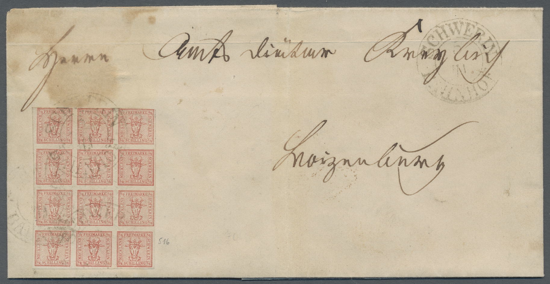 Lot 398 - Mecklenburg-Schwerin - Marken und Briefe  -   Auction #211