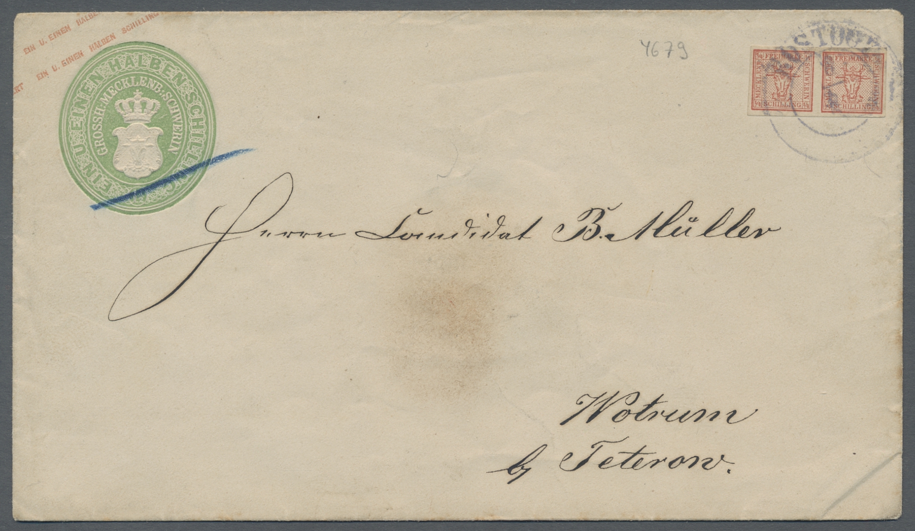 Lot 399 - Mecklenburg-Schwerin - Marken und Briefe  -   Auction #211