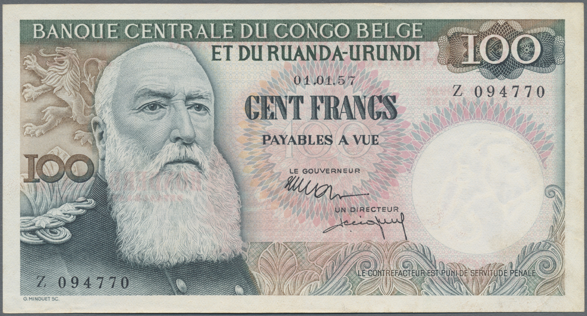 Lot 01157 - Belgian Congo / Belgisch Kongo | Banknoten - Auktionshaus Christoph Gärtner GmbH & Co. KG Sale #45 Banknotes Worldwide Lot 01157 - Belgian Congo / Belgisch Kongo | Banknoten - Auktionshaus Christoph Gärtner GmbH & Co. KG Sale #45 Banknotes Worldwide