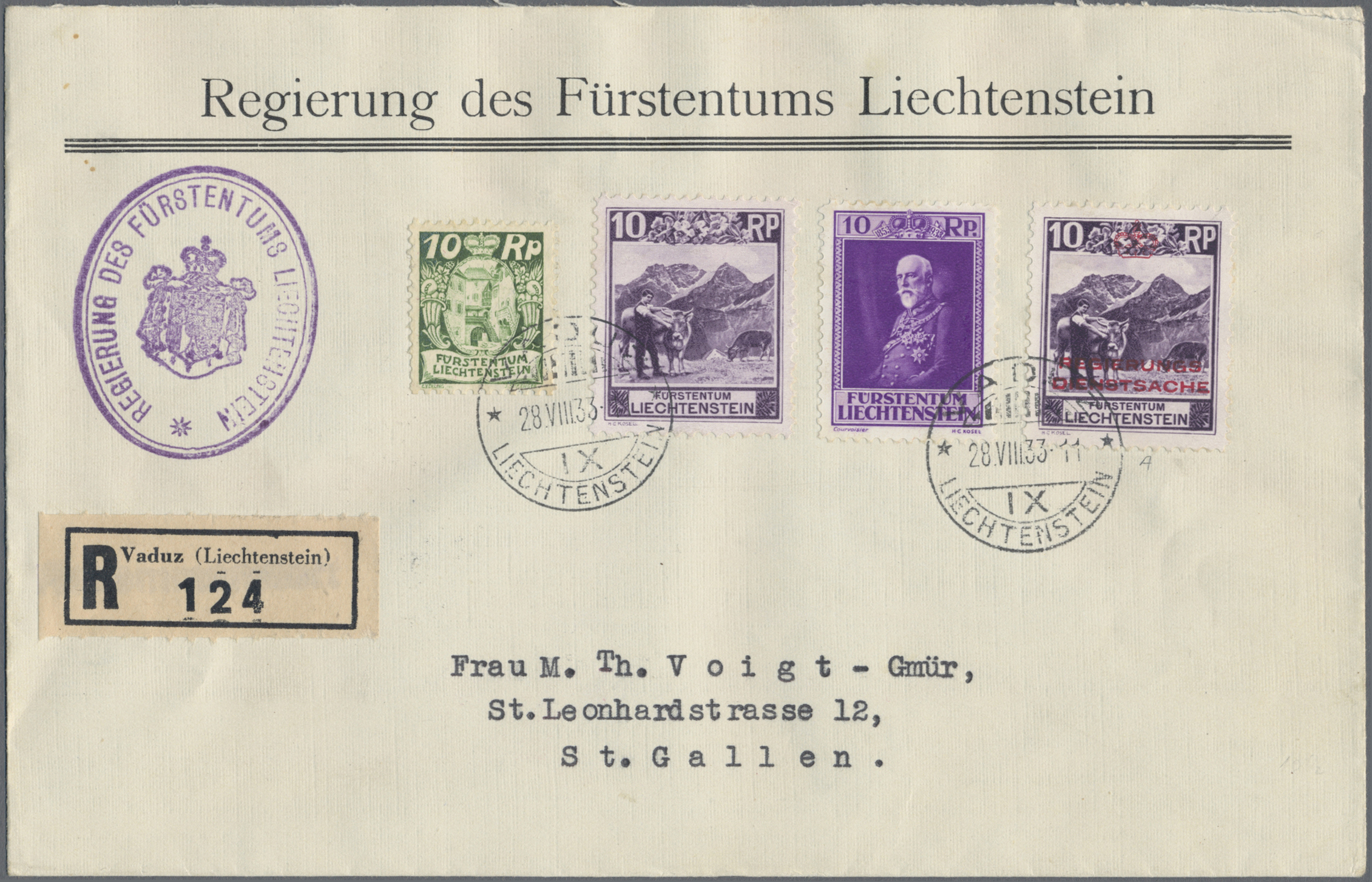Lot 03054 - liechtenstein - dienstmarken - Auktionshaus Christoph Gärtner GmbH & Co. KG 58th AUCTION - Day 2 Lot 03054 - liechtenstein - dienstmarken - Auktionshaus Christoph Gärtner GmbH & Co. KG 58th AUCTION - Day 2