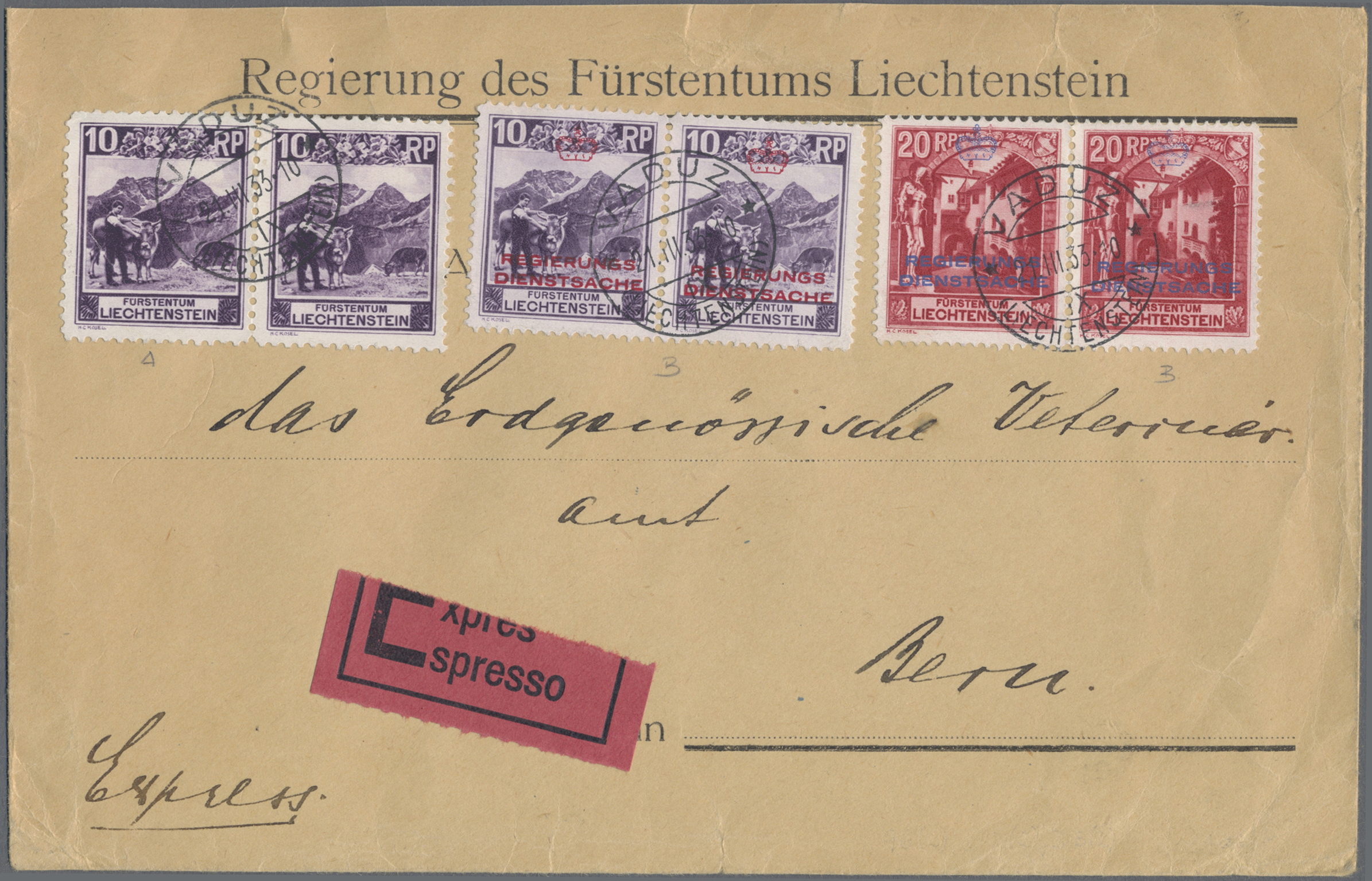 Lot 03052 - liechtenstein - dienstmarken - Auktionshaus Christoph Gärtner GmbH & Co. KG 58th AUCTION - Day 2 Lot 03052 - liechtenstein - dienstmarken - Auktionshaus Christoph Gärtner GmbH & Co. KG 58th AUCTION - Day 2