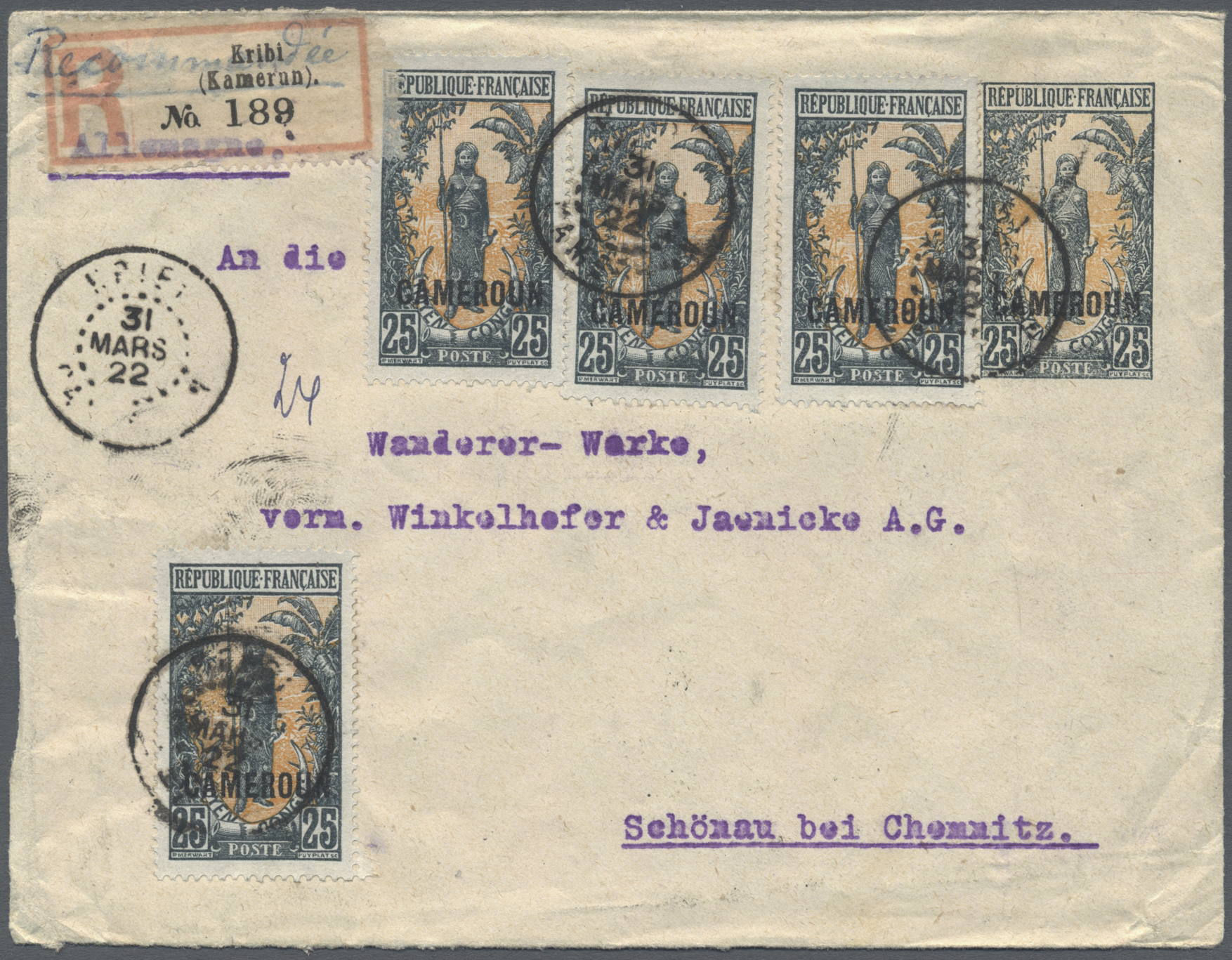 Lot 14445 - Deutsche Kolonien - Kamerun  -  Auktionshaus Christoph Gärtner GmbH & Co. KG 58th AUCTION - Day 5