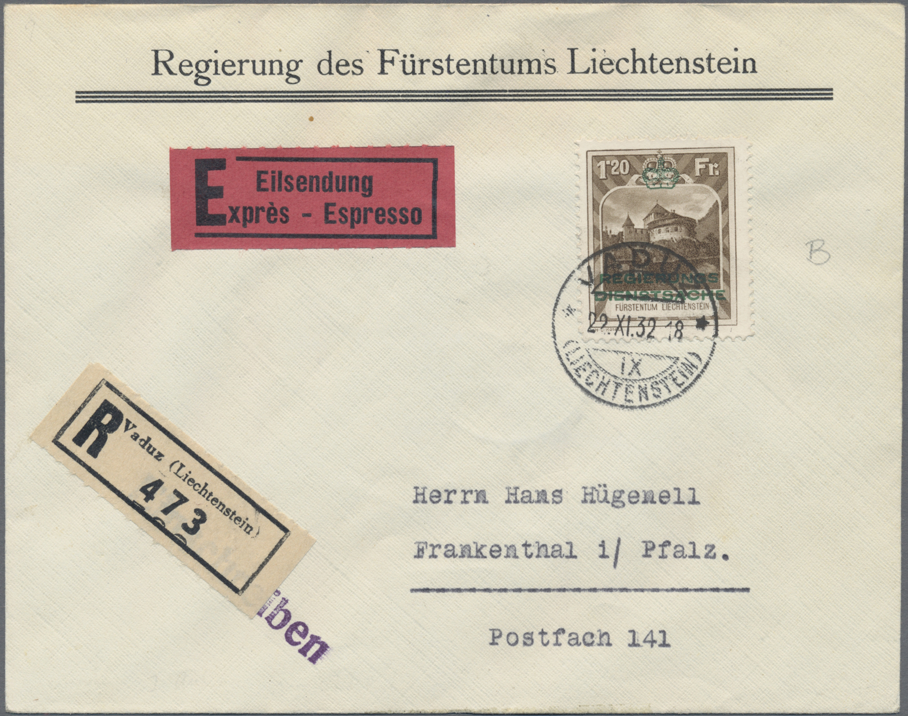 Lot 03058 - liechtenstein - dienstmarken - Auktionshaus Christoph Gärtner GmbH & Co. KG 58th AUCTION - Day 2 Lot 03058 - liechtenstein - dienstmarken - Auktionshaus Christoph Gärtner GmbH & Co. KG 58th AUCTION - Day 2