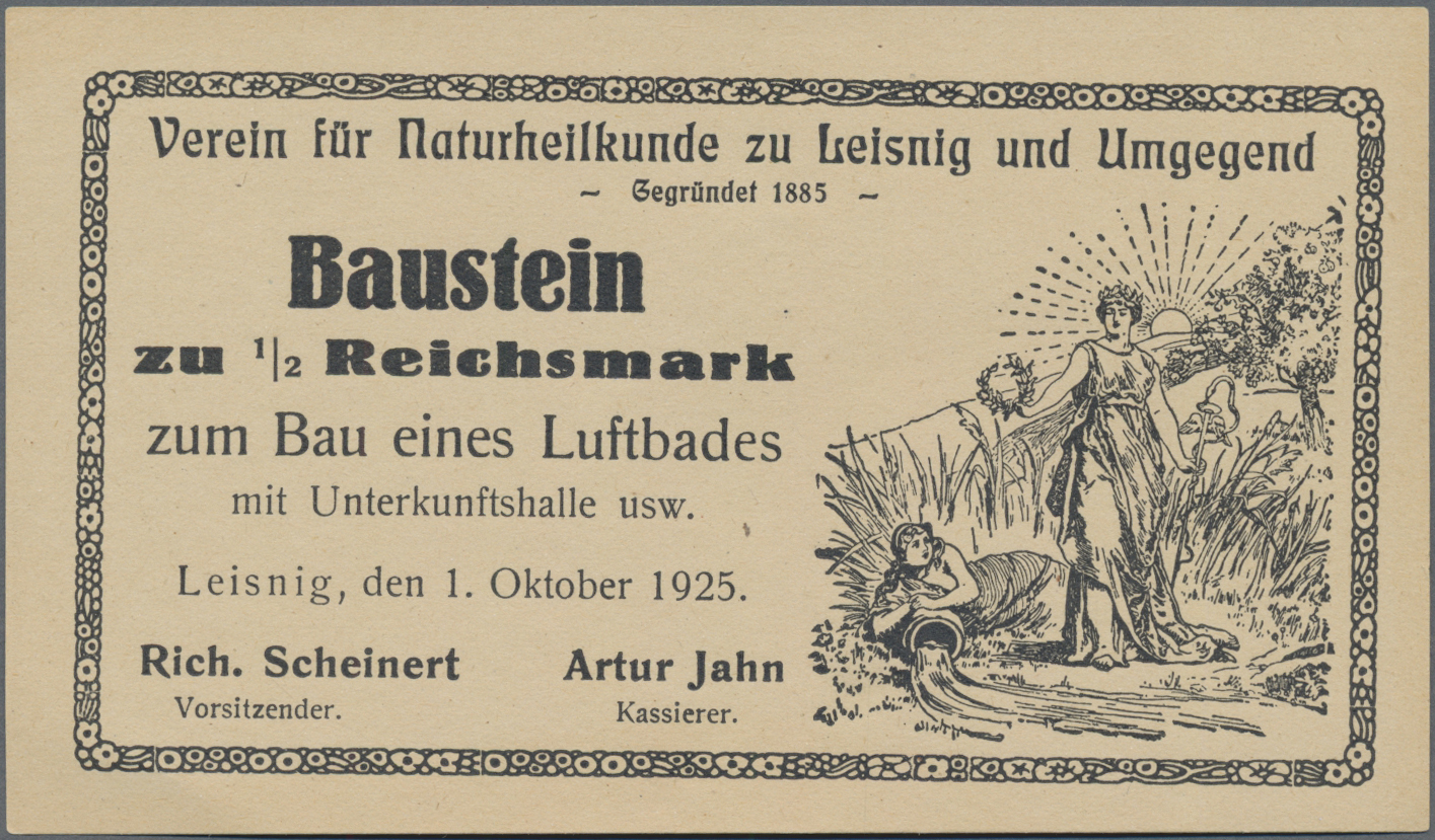 Lot 1881 - Deutschland - Notgeld - Sachsen | Banknoten - Auktionshaus Christoph Gärtner GmbH & Co. KG 58th AUCTION - Day 1 Lot 1881 - Deutschland - Notgeld - Sachsen | Banknoten - Auktionshaus Christoph Gärtner GmbH & Co. KG 58th AUCTION - Day 1