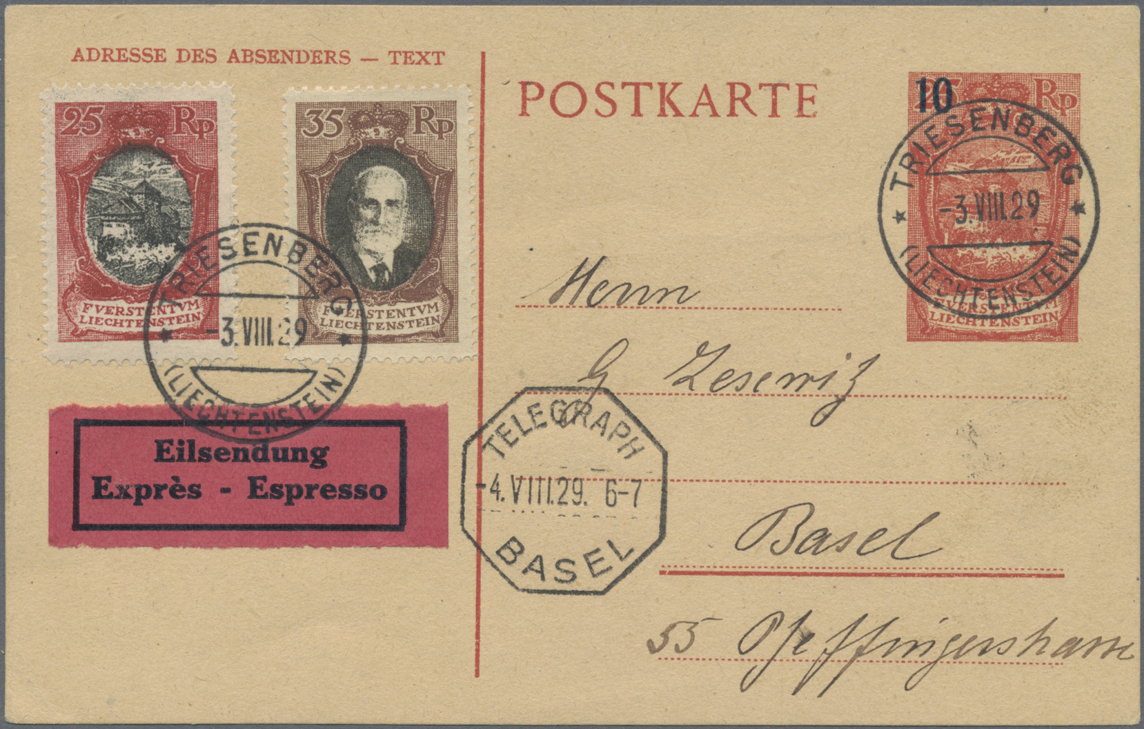 Lot 03080 - liechtenstein - ganzsachen  -  Auktionshaus Christoph Gärtner GmbH & Co. KG 58th AUCTION - Day 2