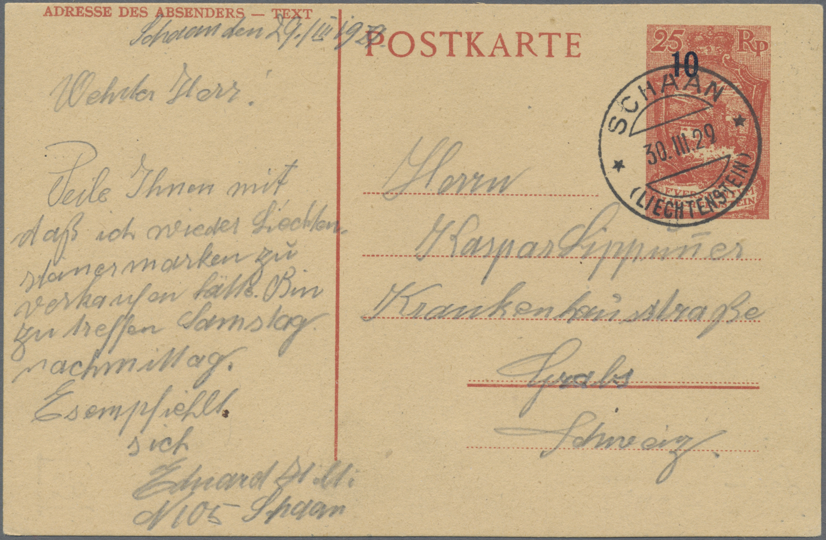 Lot 03081 - liechtenstein - ganzsachen  -  Auktionshaus Christoph Gärtner GmbH & Co. KG 58th AUCTION - Day 2