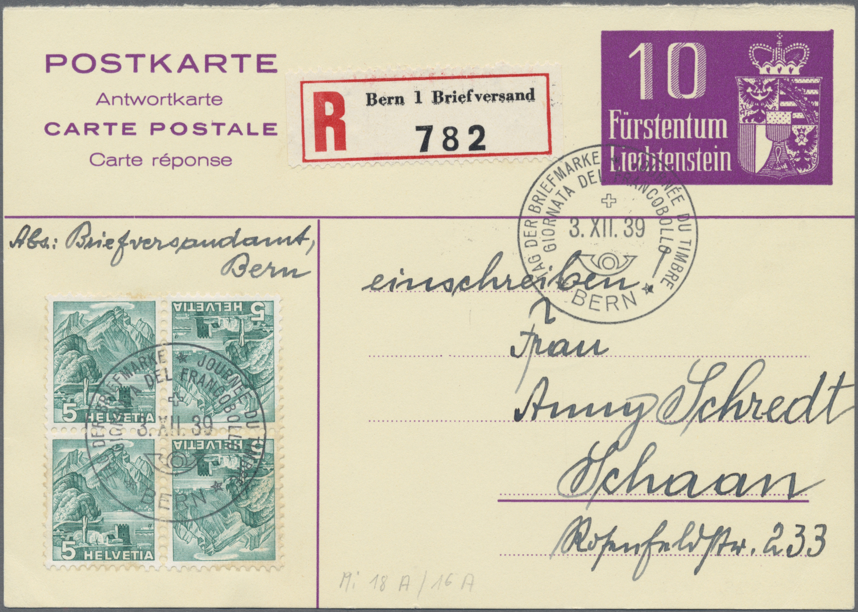 Lot 03087 - liechtenstein - ganzsachen - Auktionshaus Christoph Gärtner GmbH & Co. KG 58th AUCTION - Day 2 Lot 03087 - liechtenstein - ganzsachen - Auktionshaus Christoph Gärtner GmbH & Co. KG 58th AUCTION - Day 2