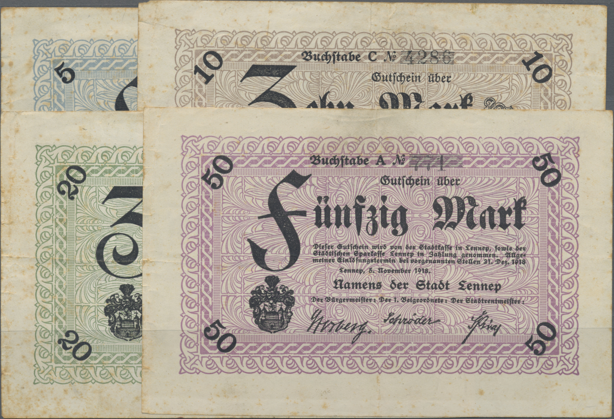 Lot 00757 - Deutschland - Notgeld - Rheinland | Banknoten  -  Auktionshaus Christoph Gärtner GmbH & Co. KG 56th AUCTION - Day 1