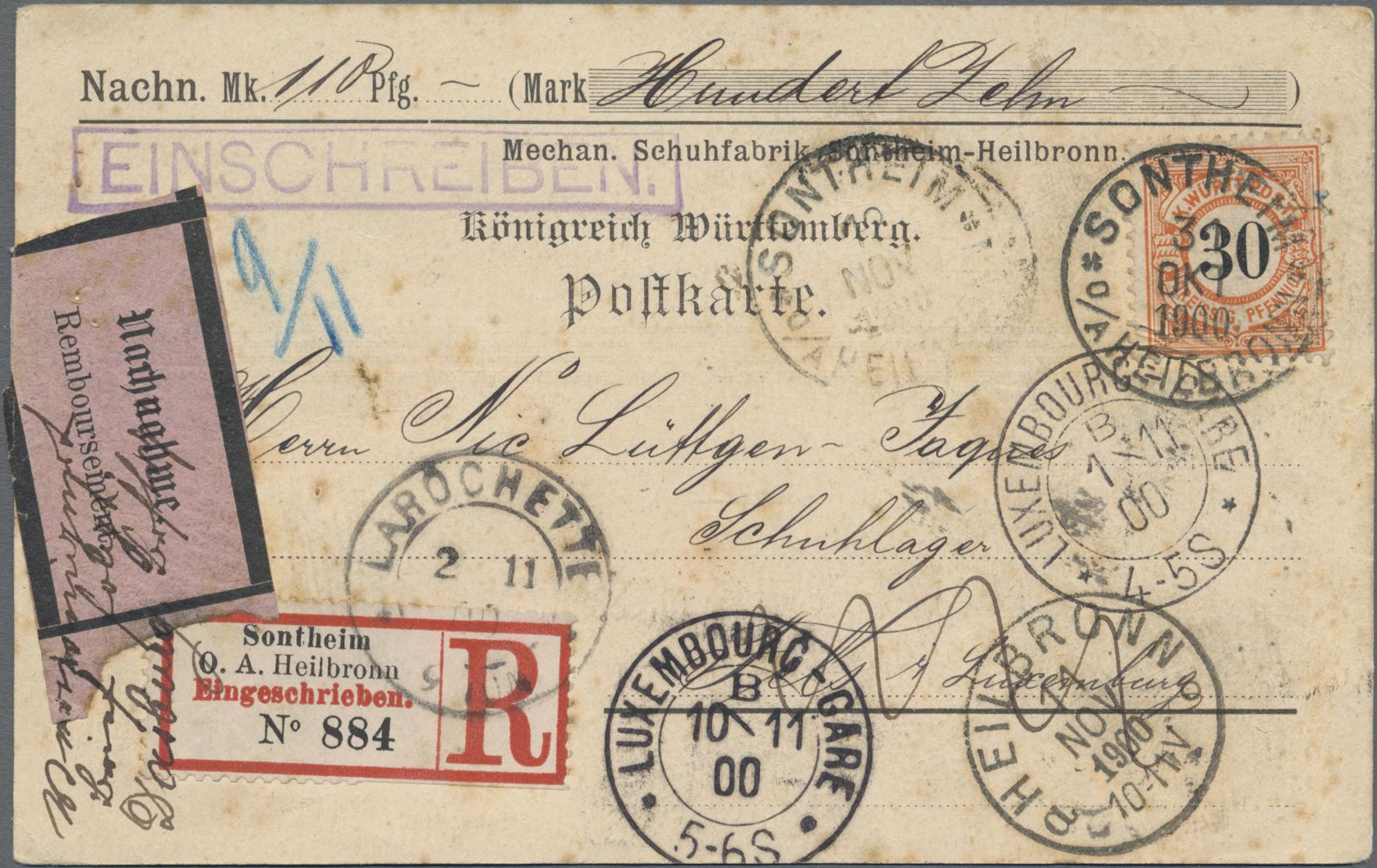 Lot 03084 - Württemberg - Marken und Briefe  -  Auktionshaus Christoph Gärtner GmbH & Co. KG 53rd AUCTION - Day 3 Germany