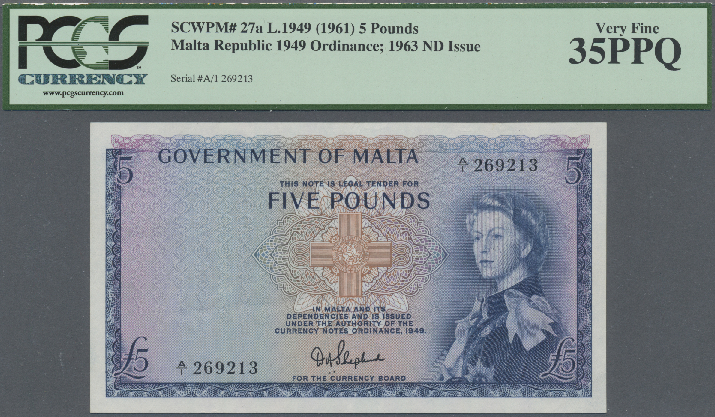 Lot 02007 - Malta | Banknoten - Auktionshaus Christoph Gärtner GmbH & Co. KG Sale #45 Banknotes Worldwide Lot 02007 - Malta | Banknoten - Auktionshaus Christoph Gärtner GmbH & Co. KG Sale #45 Banknotes Worldwide